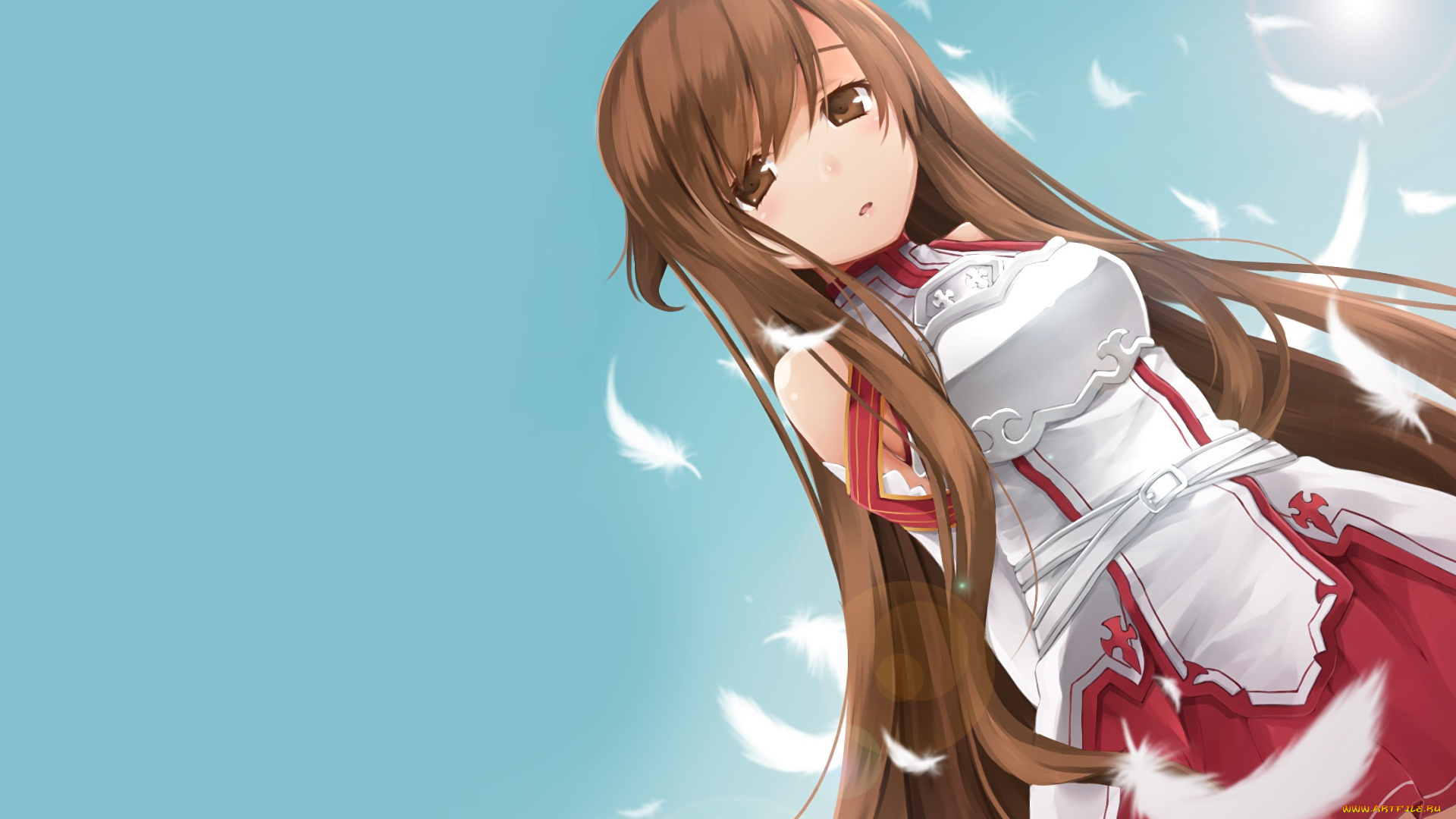 аниме, sword, art, online, фон, взгляд, девушка