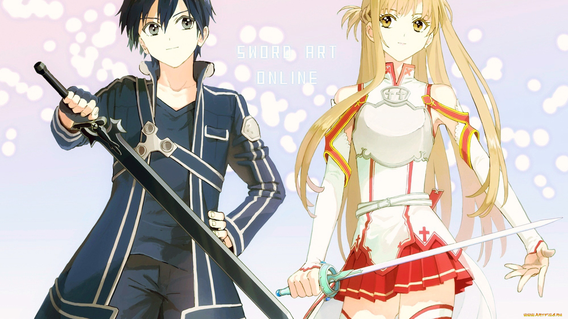 аниме, sword, art, online, фон, взгляд, девушка