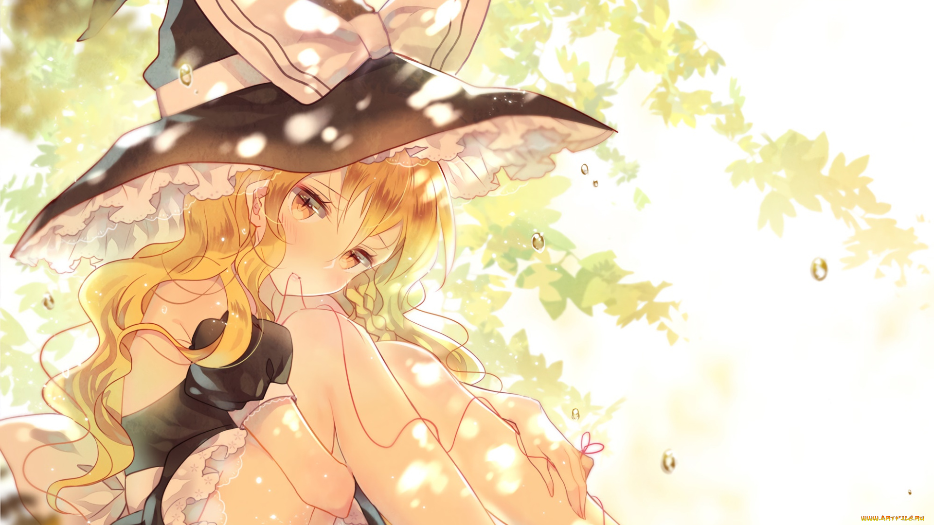 аниме, touhou, девушка, фон, взгляд