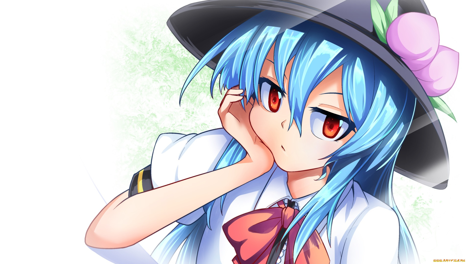 аниме, touhou, фон, взгляд, девушка