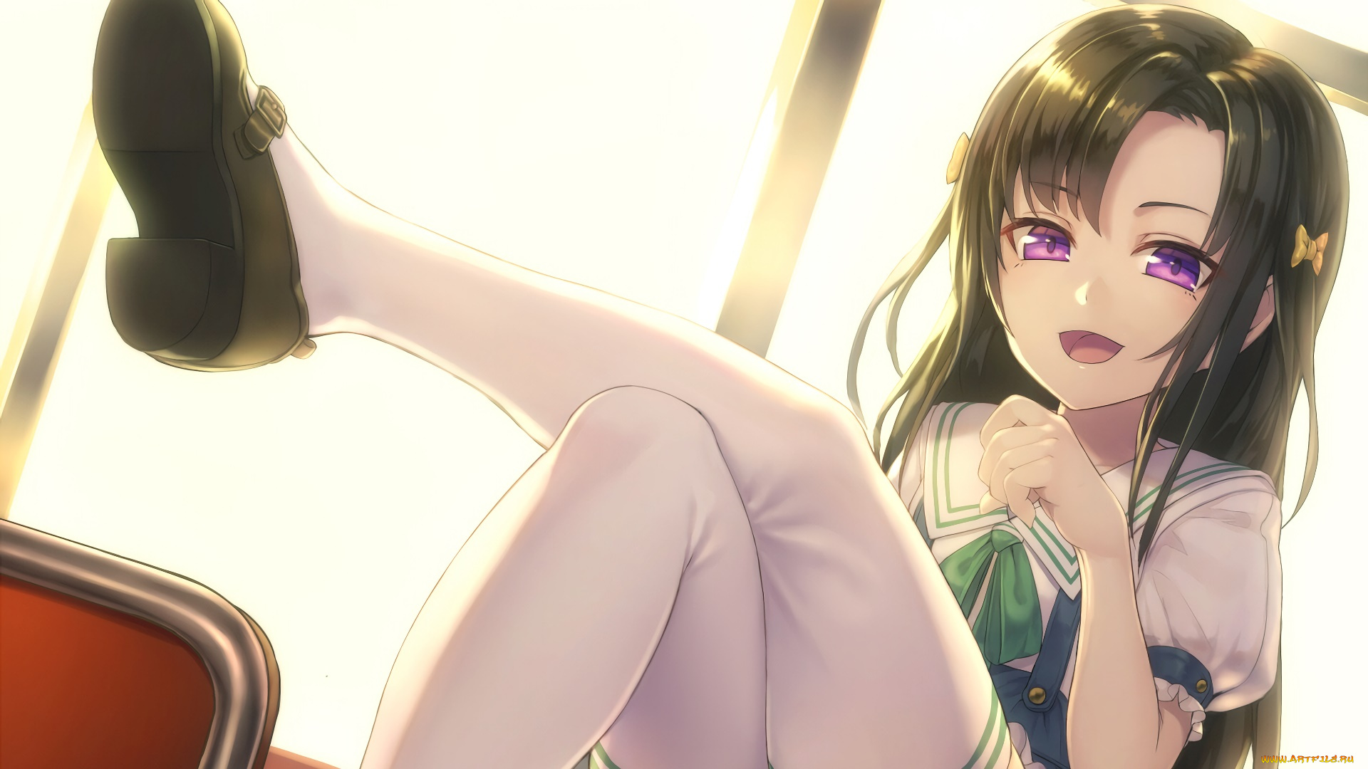 аниме, unknown, , другое, взгляд, фон, девушка