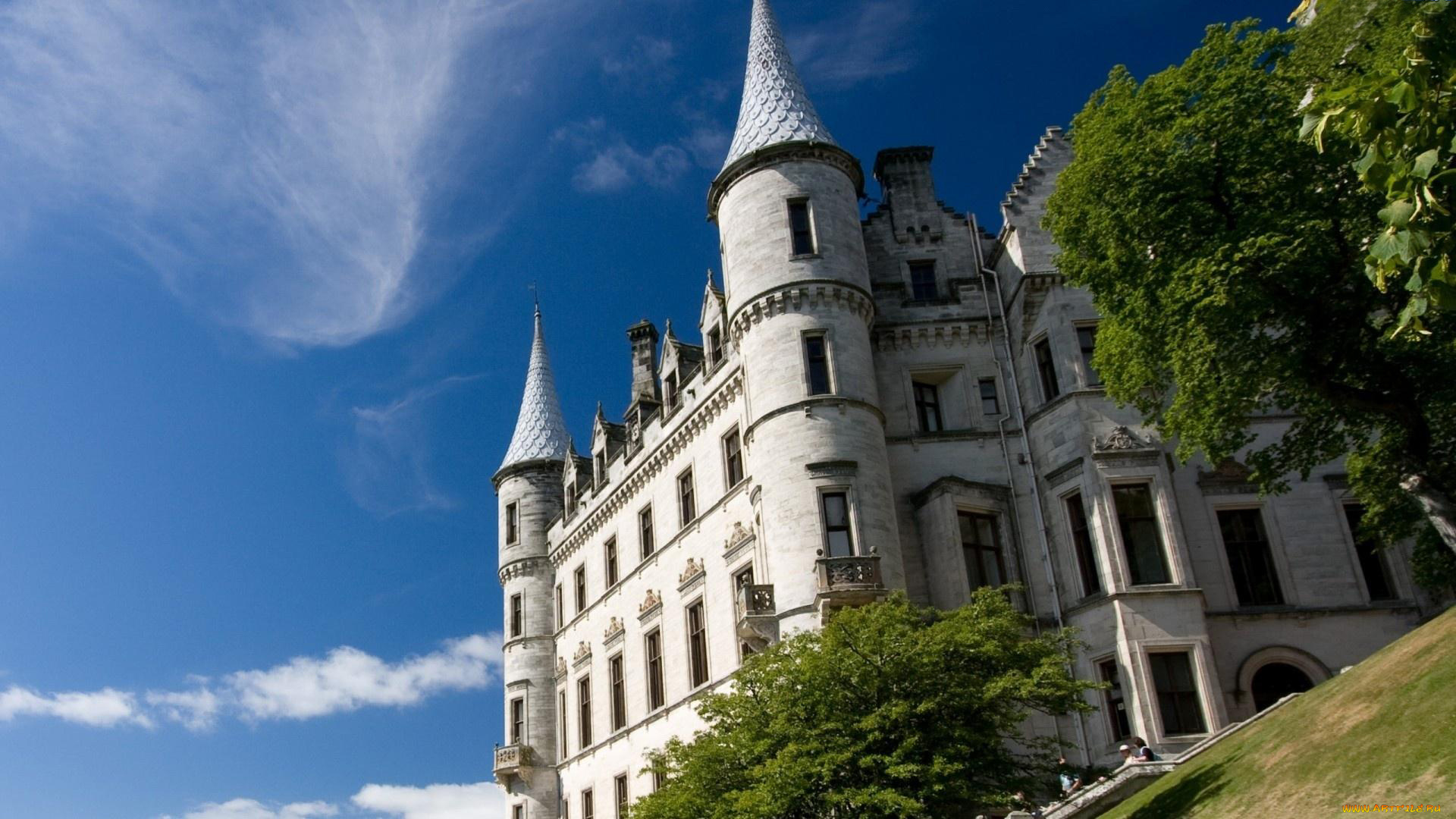 dunrobin, castle, шотландия, города, замки, англии, dunrobin, castle
