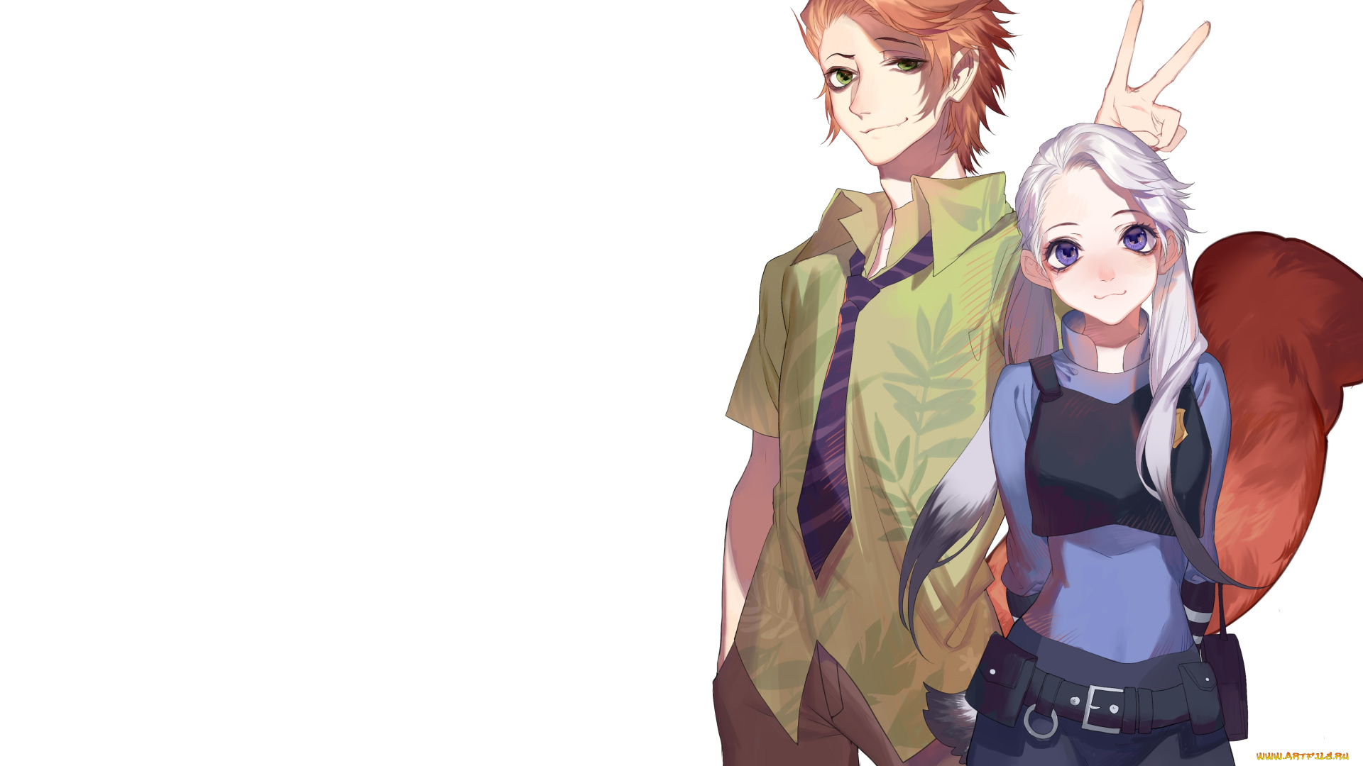 рисованное, кино, зверополис, лис, зайка