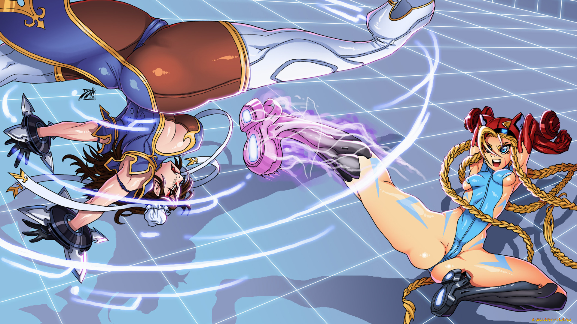 рисованное, комиксы, бой, фон, униформа, девушки