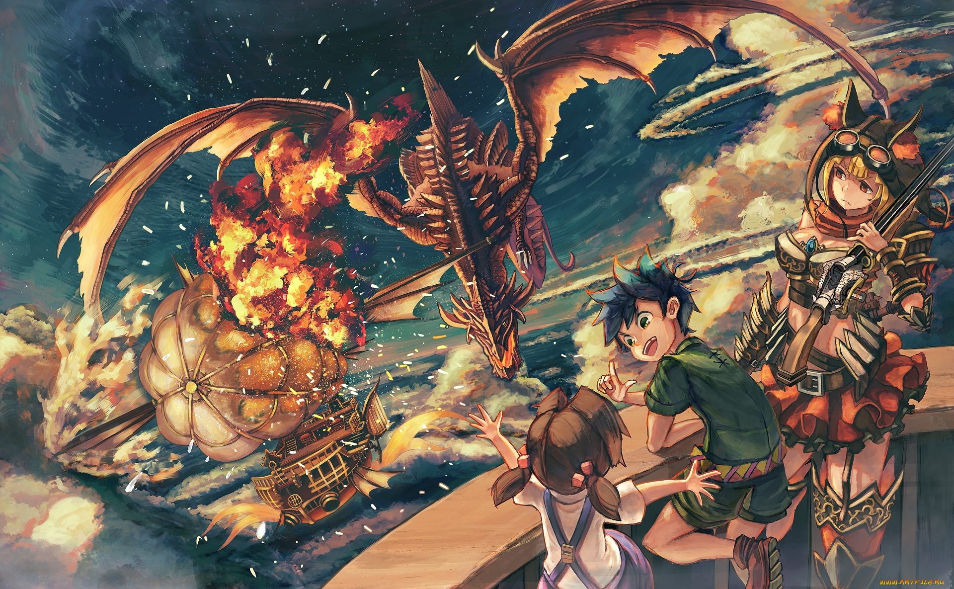 аниме, животные, , существа, original