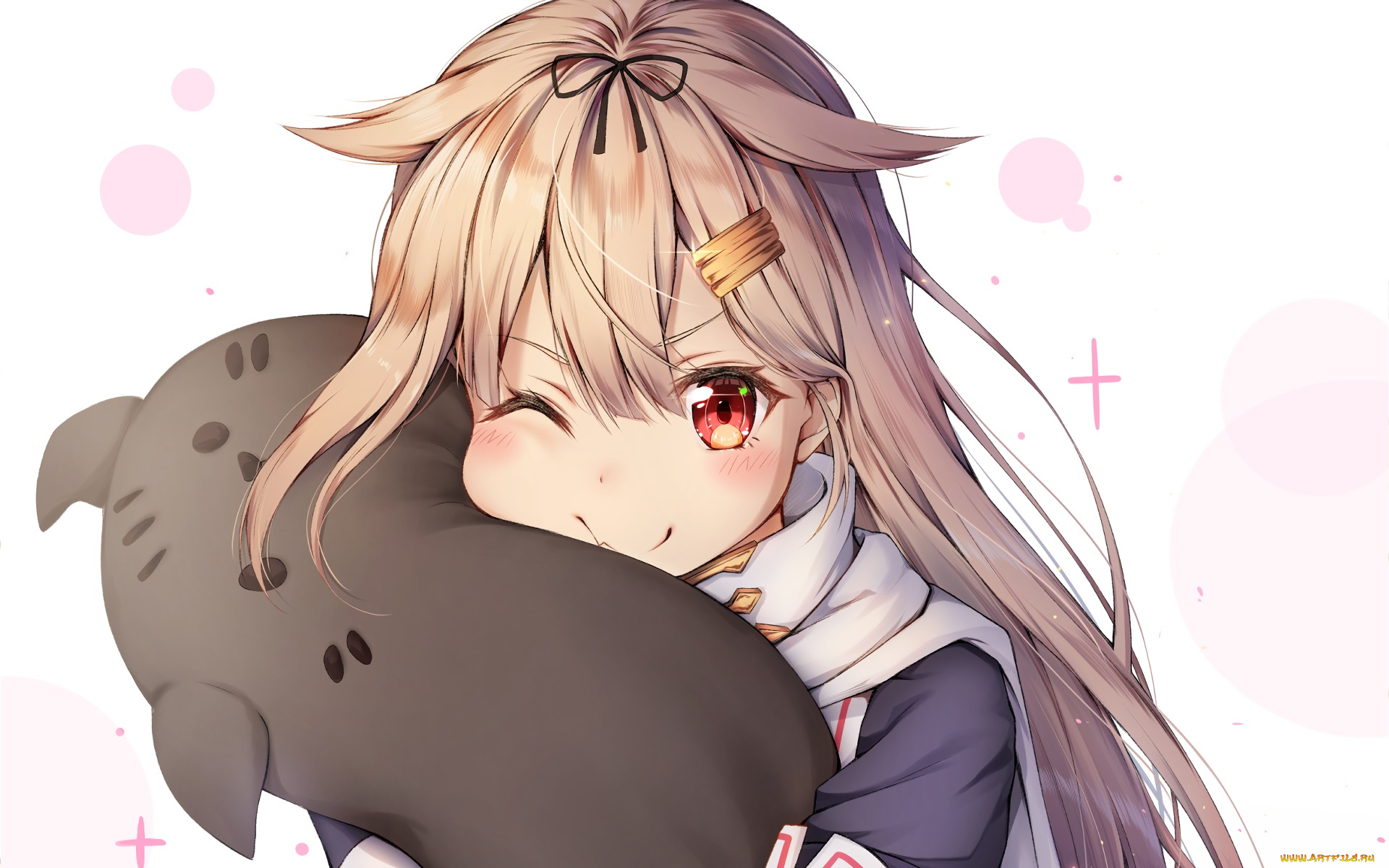 аниме, kantai, collection, взгляд, девушка, фон