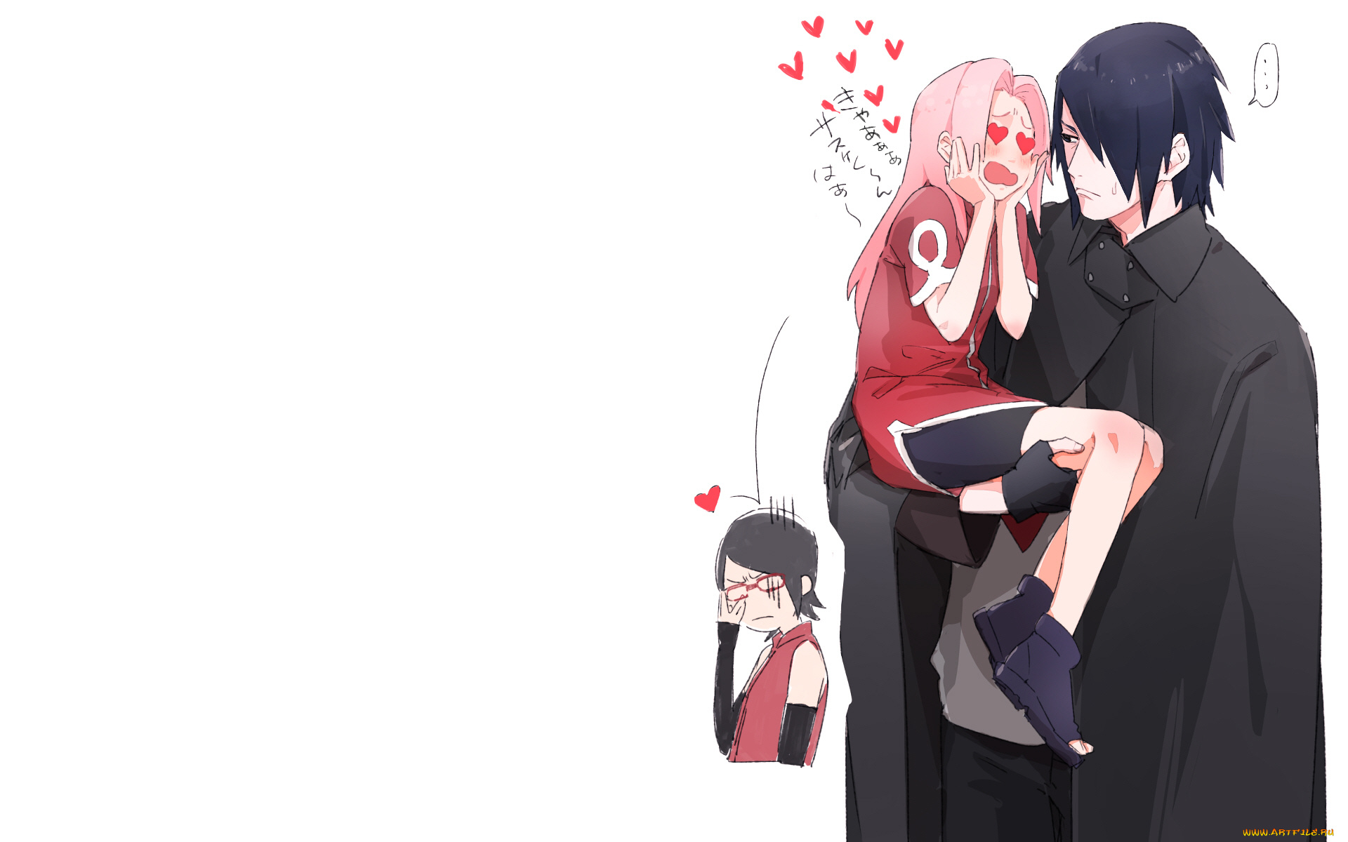 аниме, naruto, саске, сакура