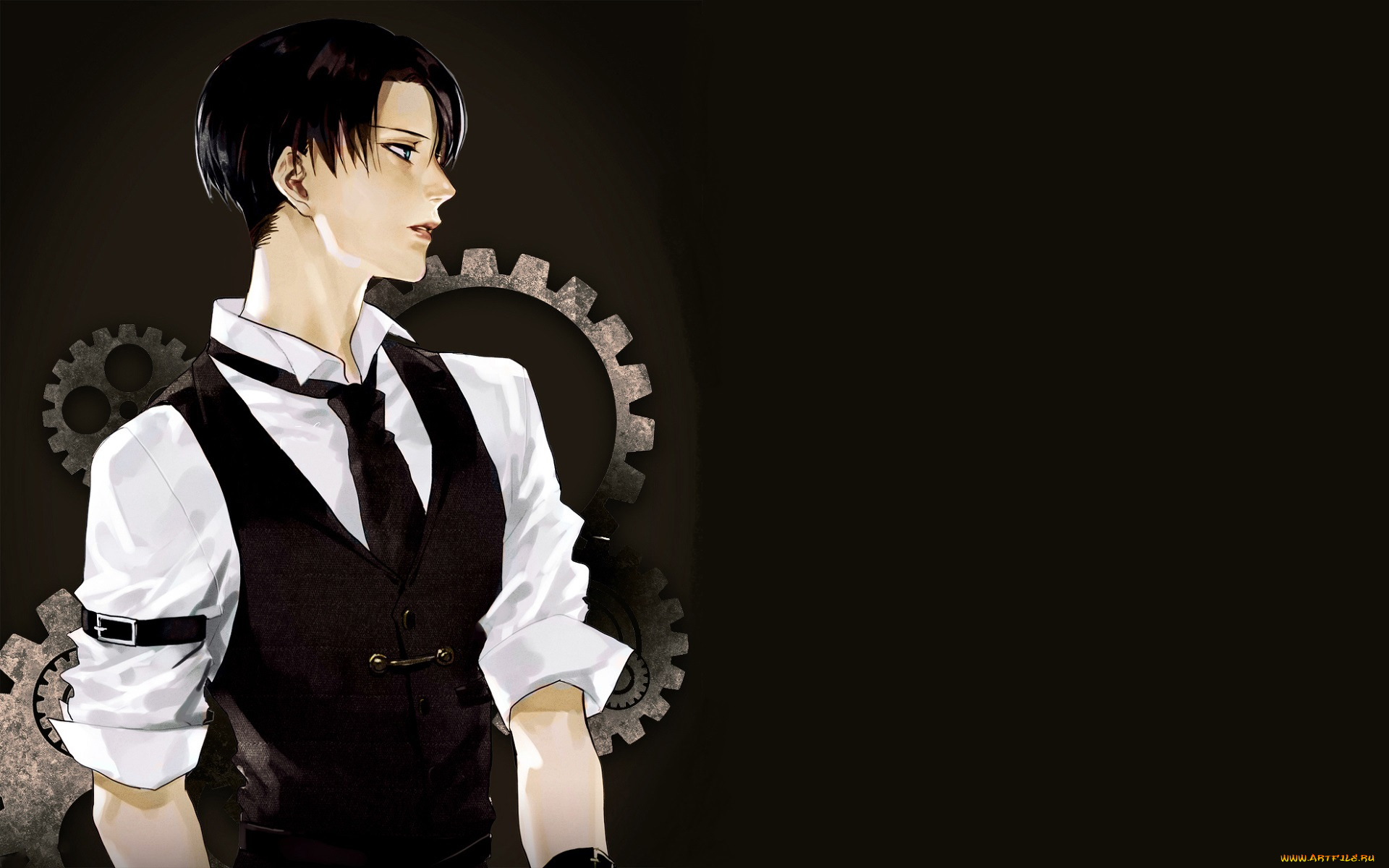 аниме, shingeki, no, kyojin, капрал, леви