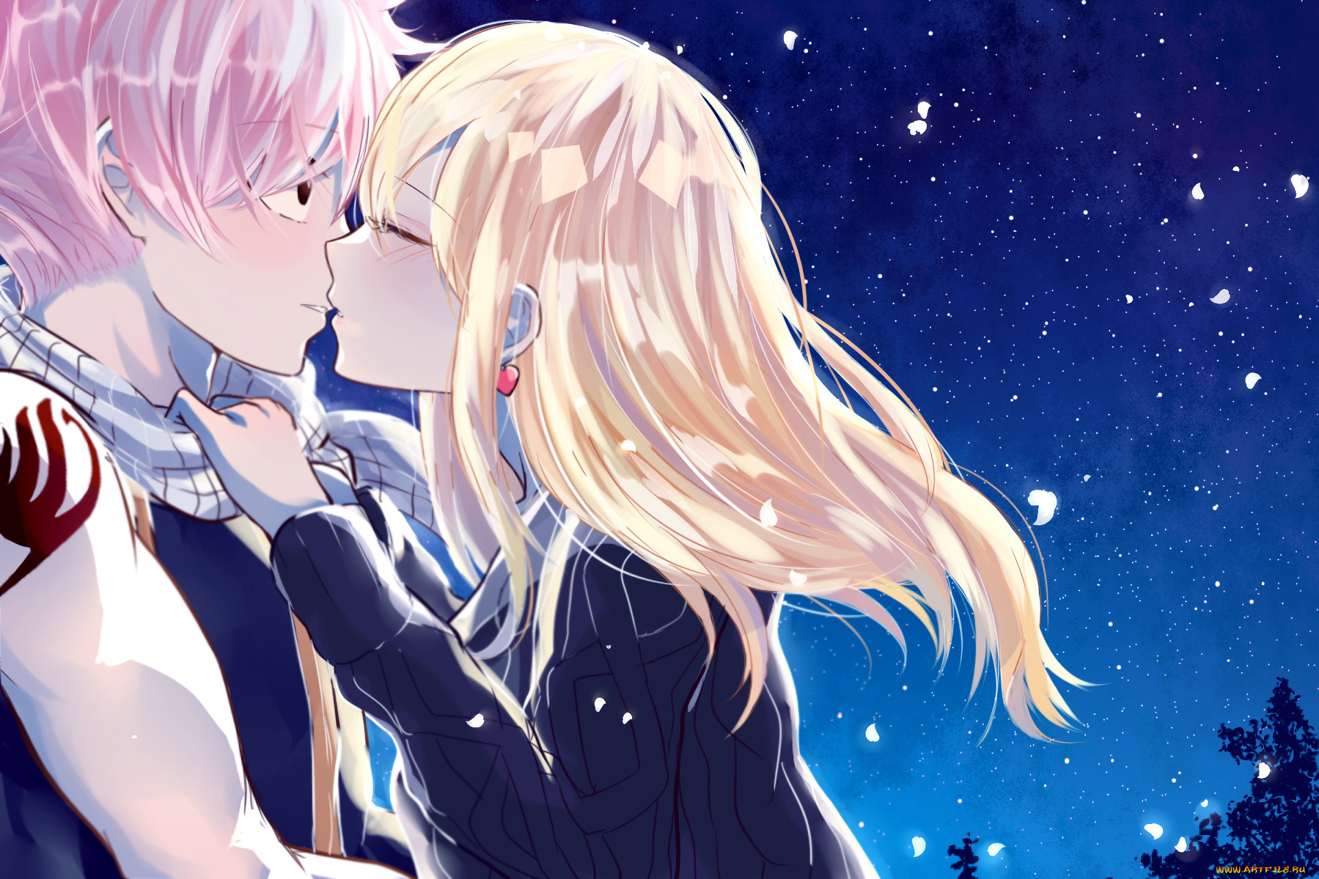 аниме, fairy, tail, пара