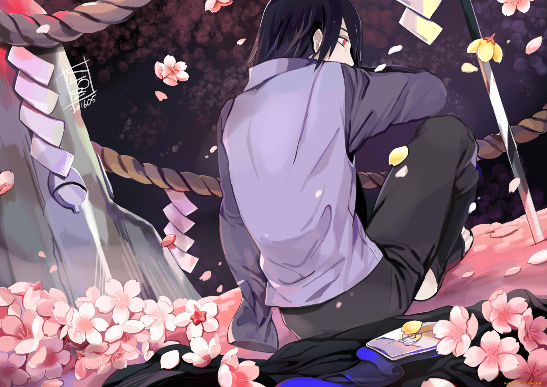 аниме, naruto, саске