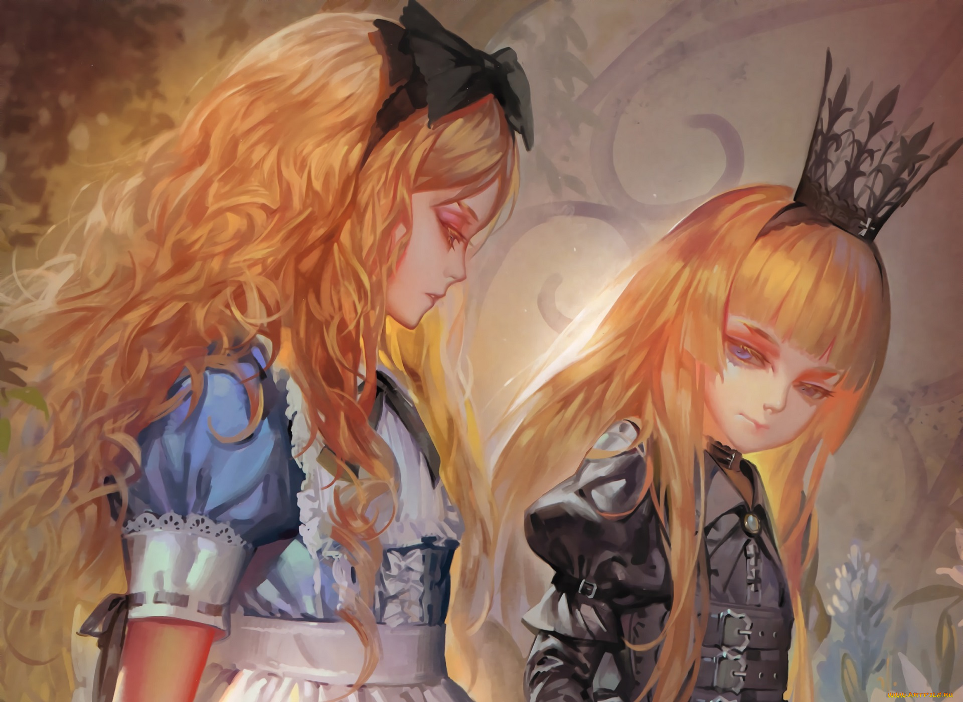 аниме, alice, in, wonderland, white, datura