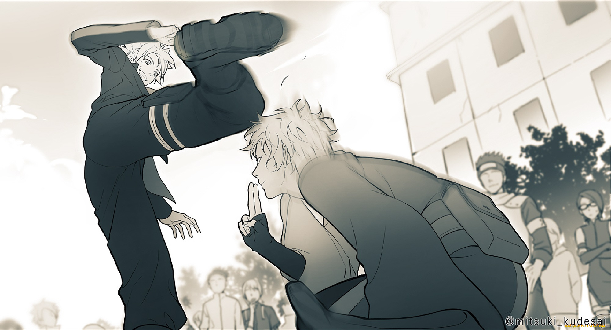 аниме, naruto, бой