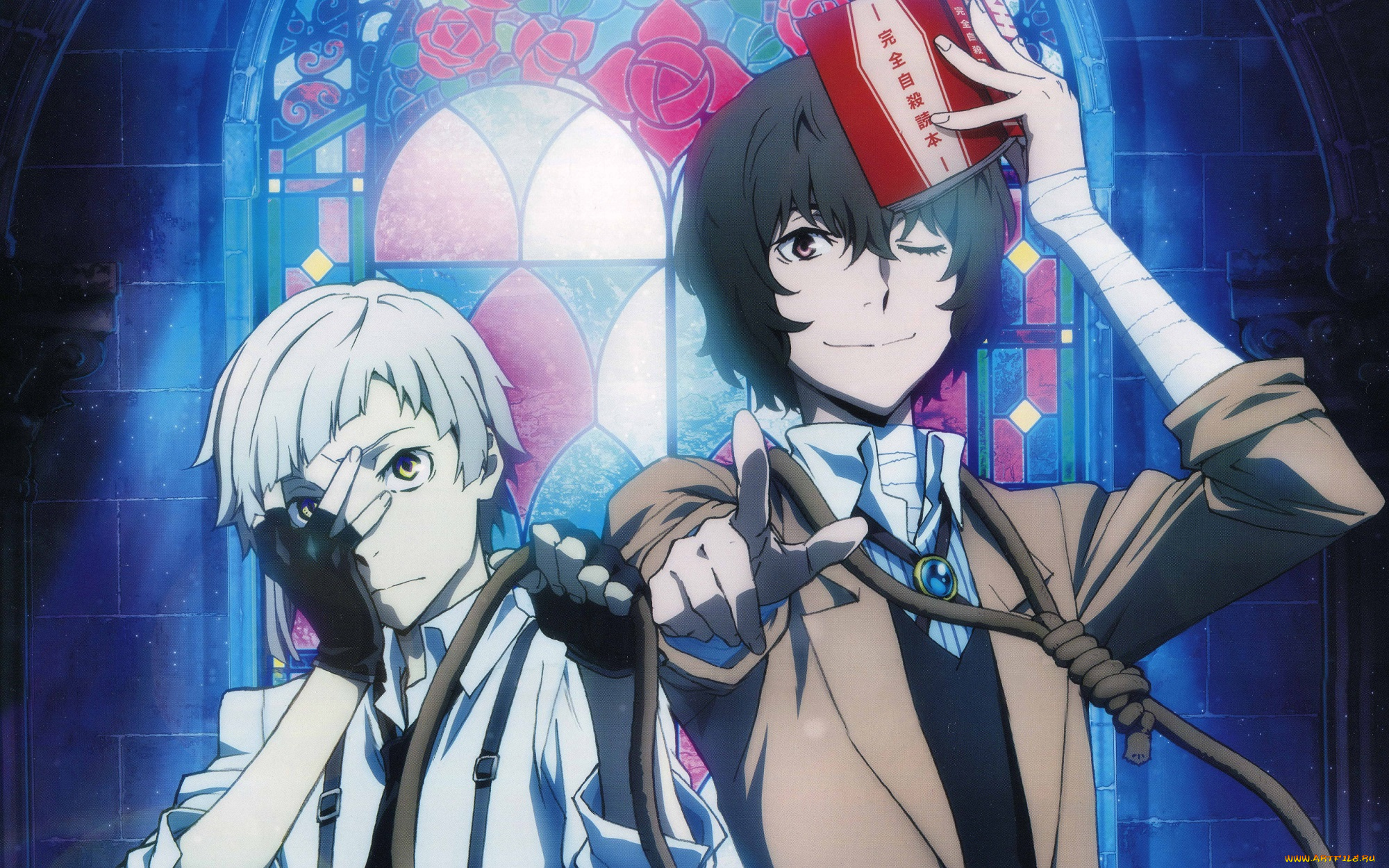 аниме, bungou, stray, dogs, ацуши, дазай