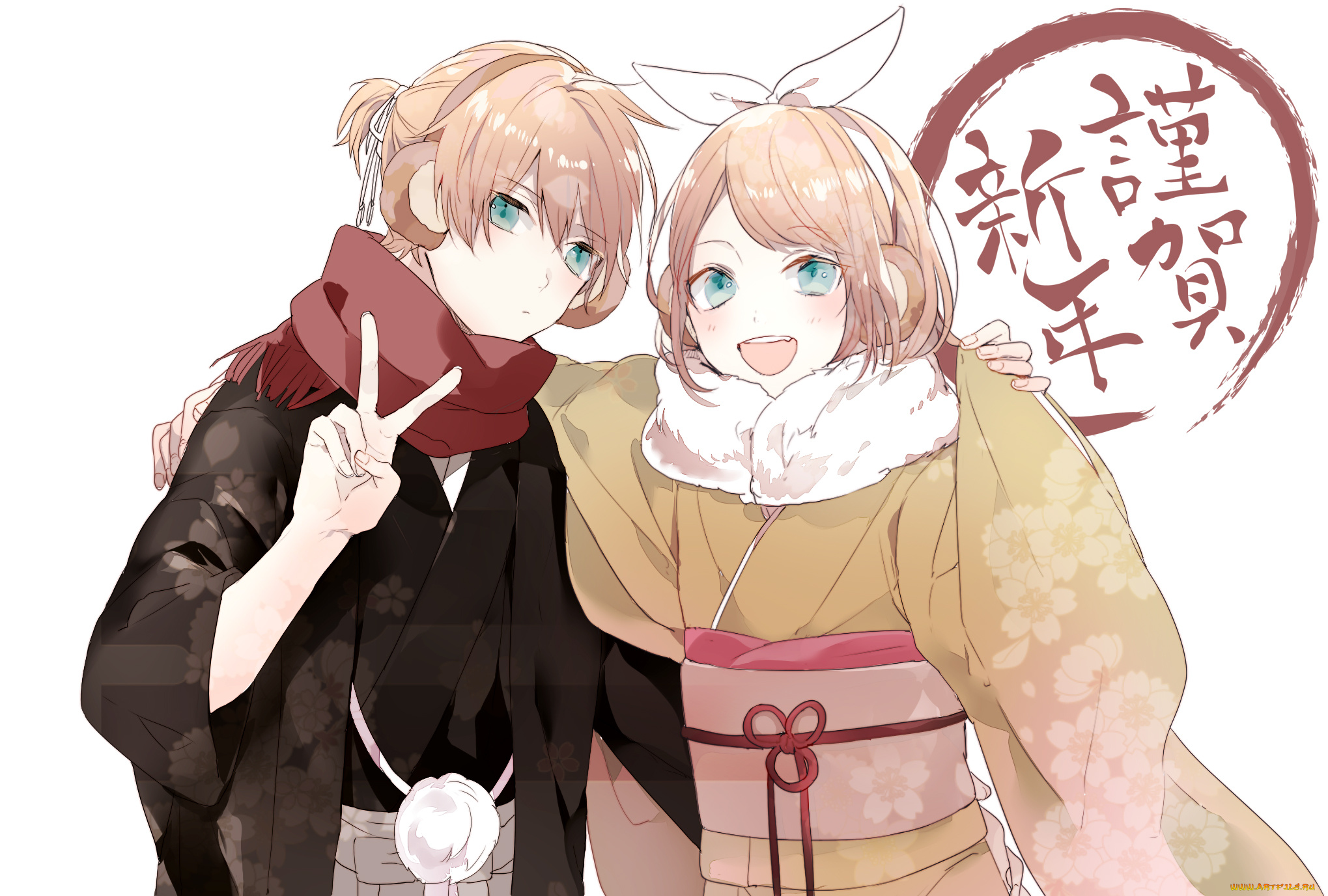 аниме, vocaloid, kagamine, mirrors