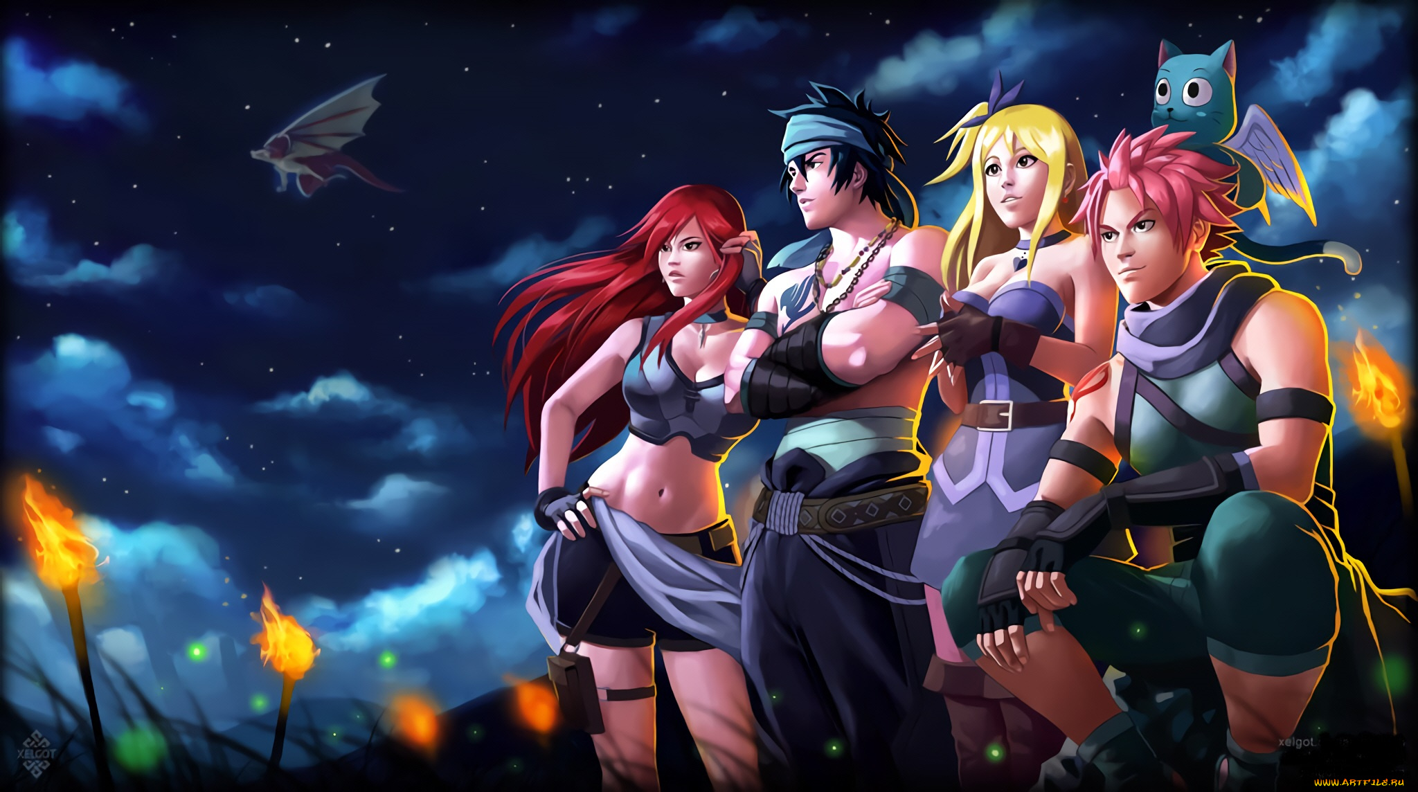 аниме, fairy, tail, хвост, феи