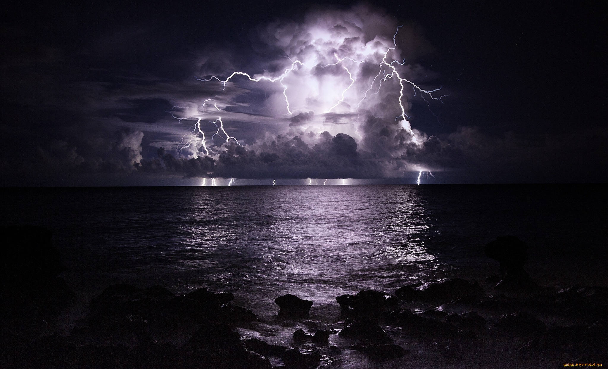 природа, молния, , гроза, шторм