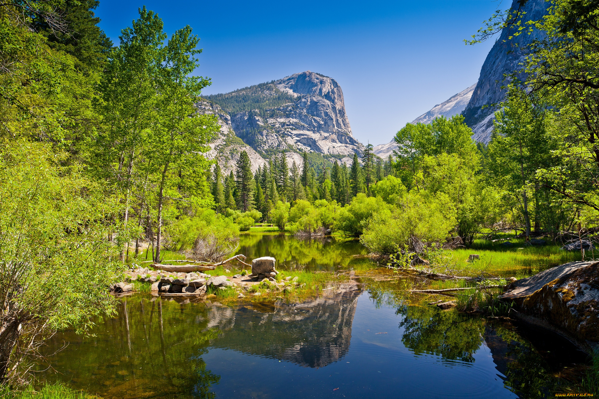 природа, реки, озера, река, горы, лес