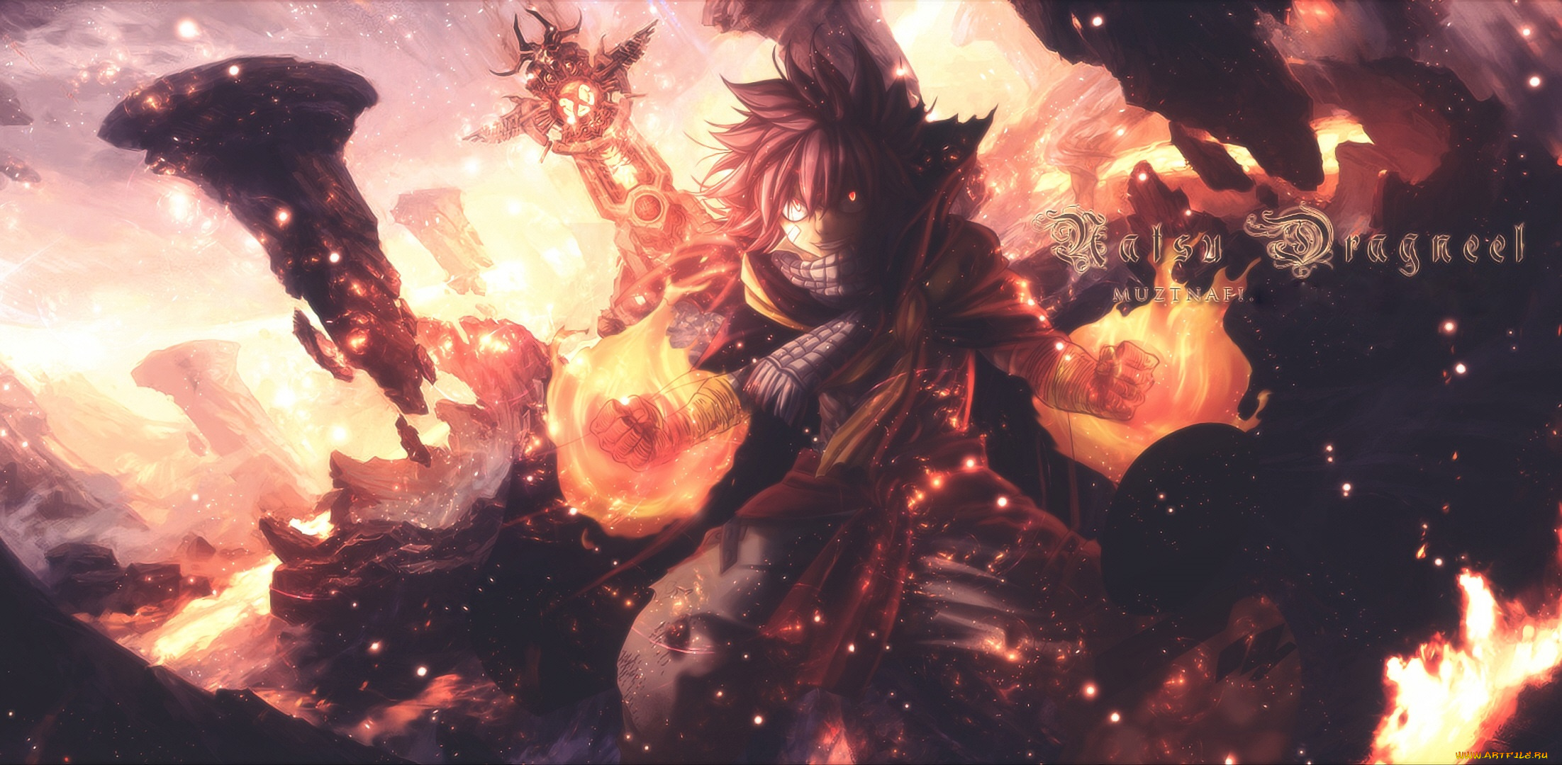 аниме, fairy, tail, нацу, хвост, феи