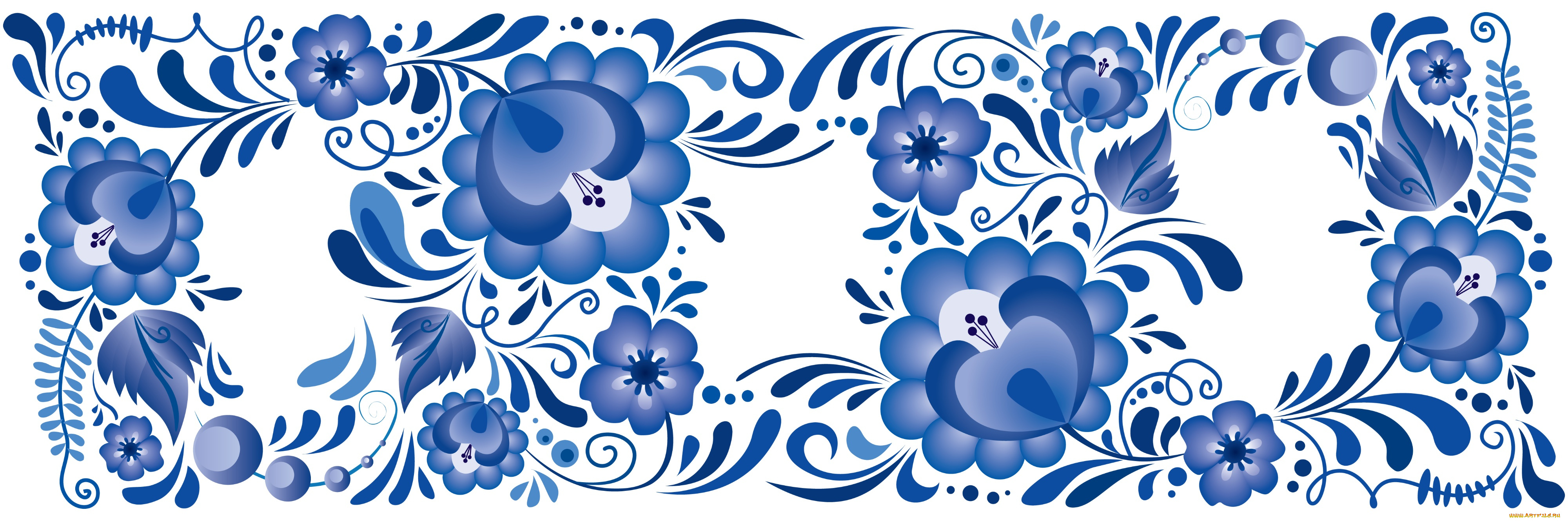 векторная, графика, цветы, , flowers, стиль, гжель, узоры