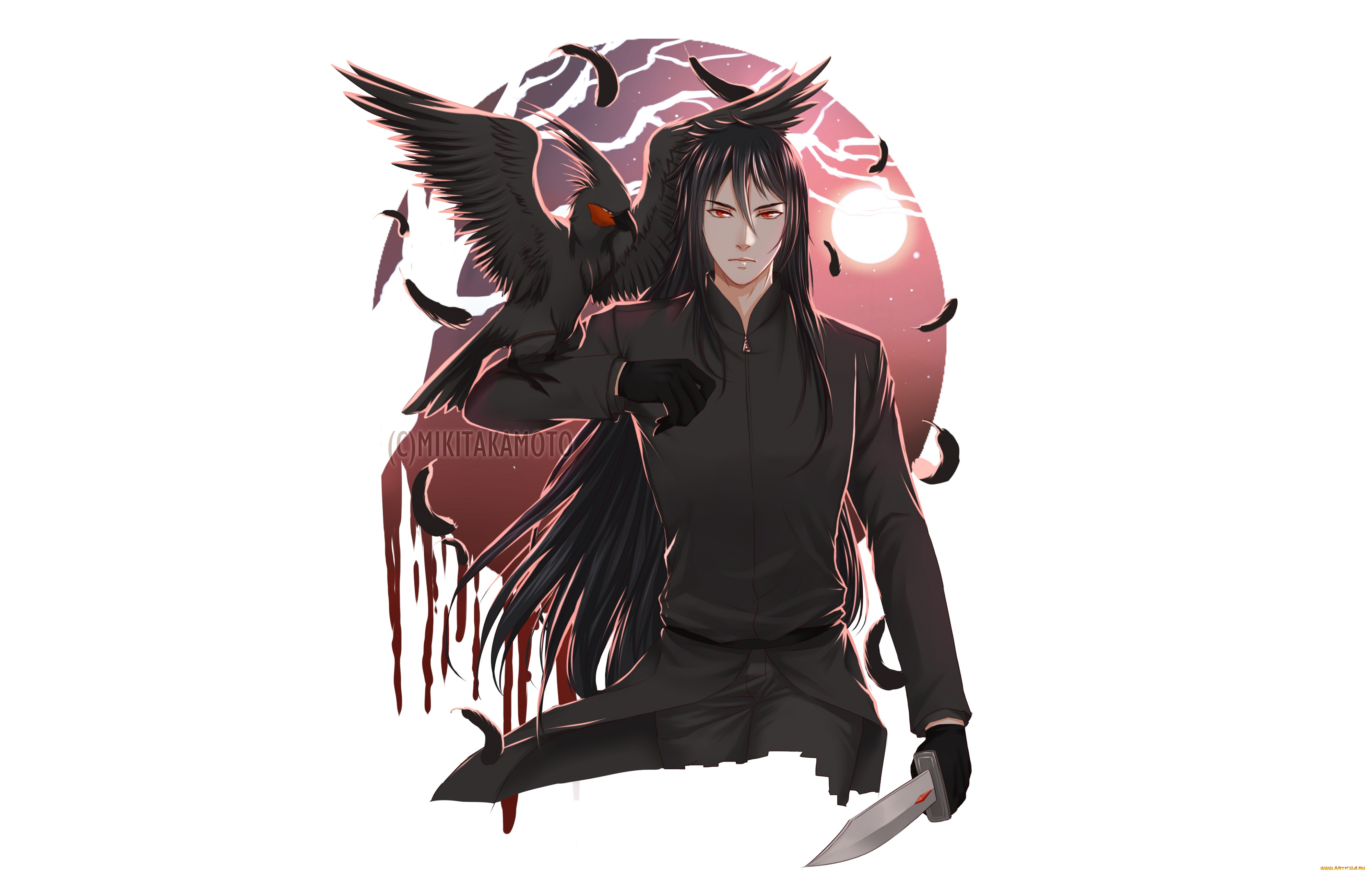 аниме, животные, , существа, парень