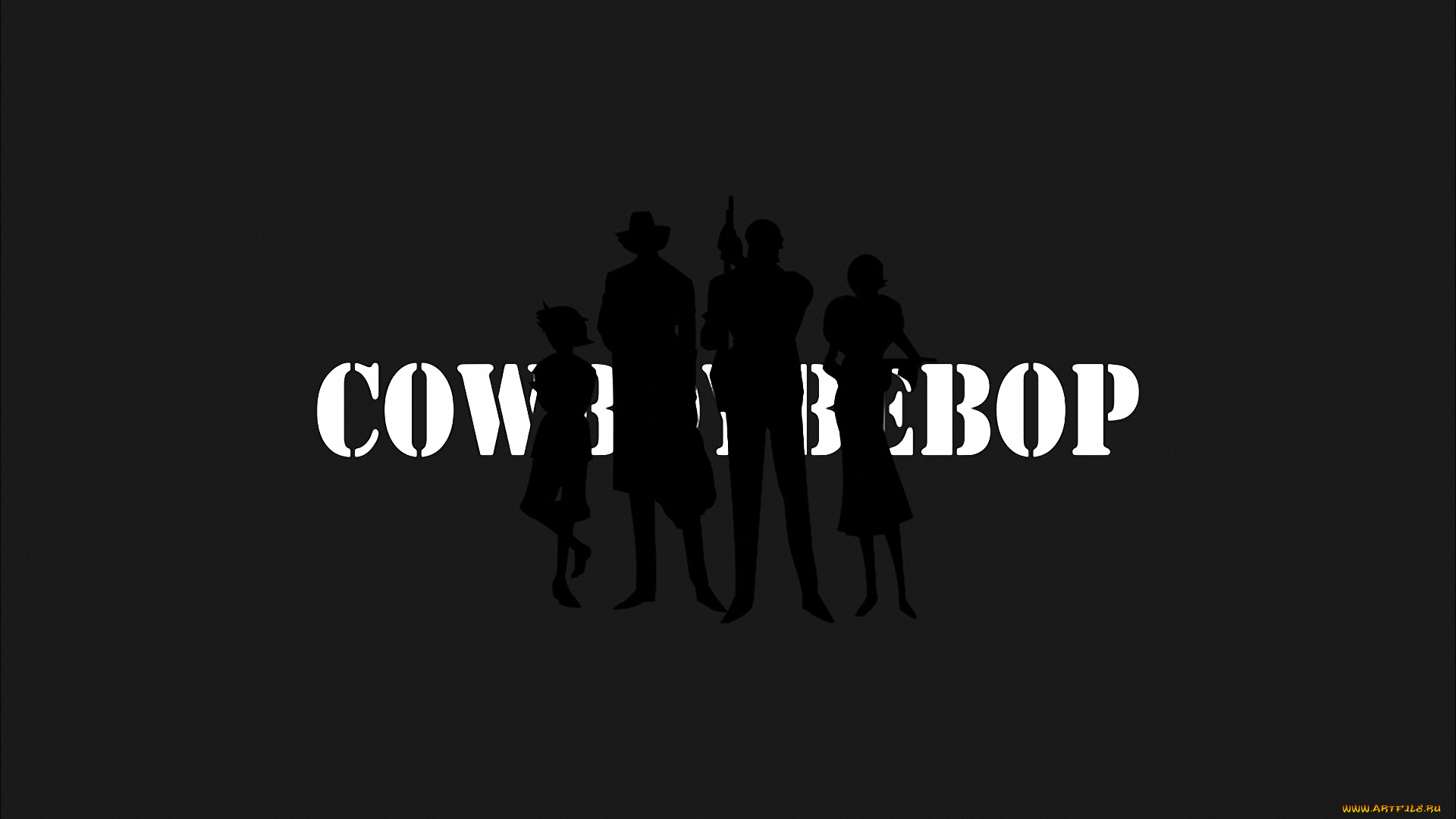 аниме, cowboy, bebop, jet, faye, ed, spike