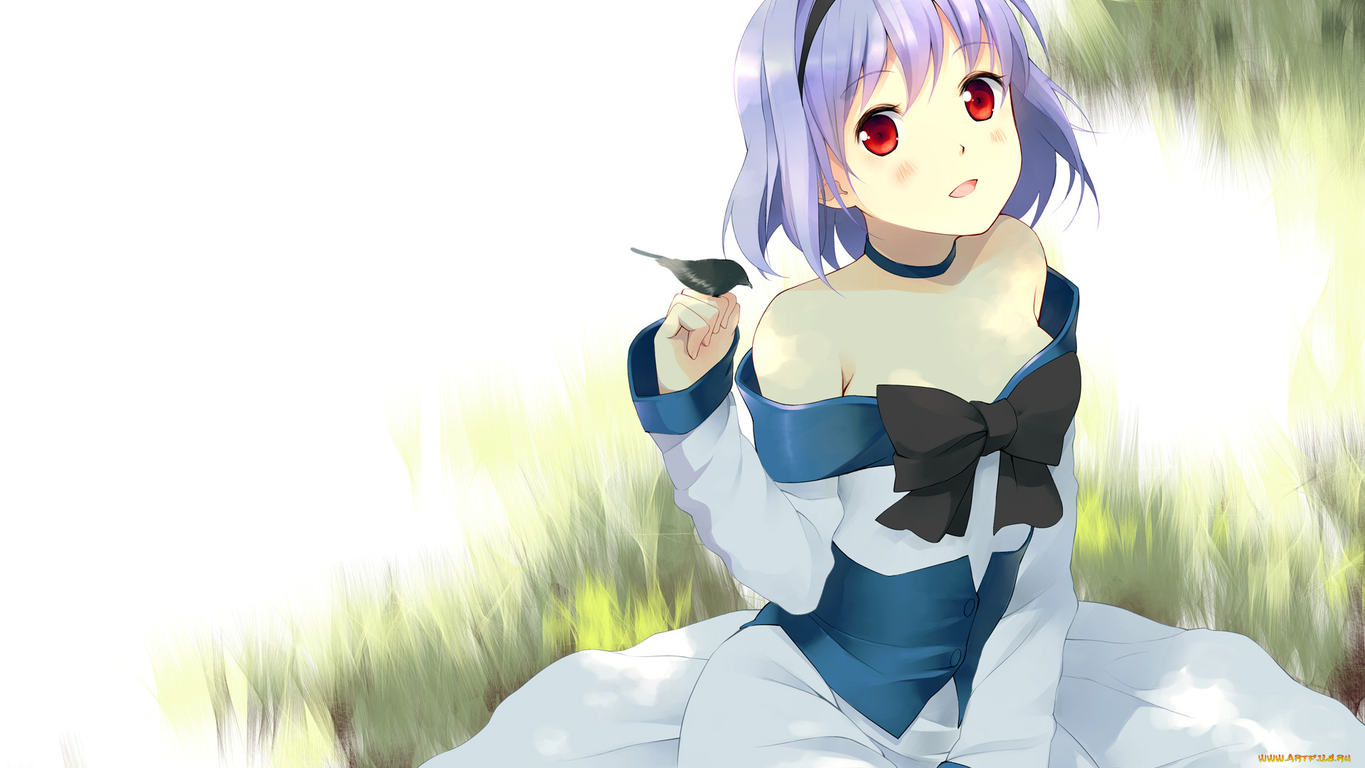 аниме, touhou, фон, взгляд, девушка