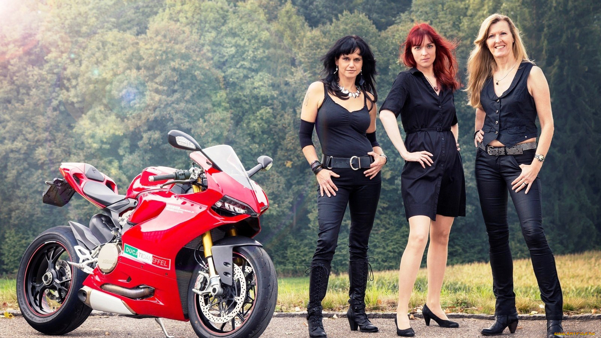 мотоциклы, мото, с, девушкой, девушки