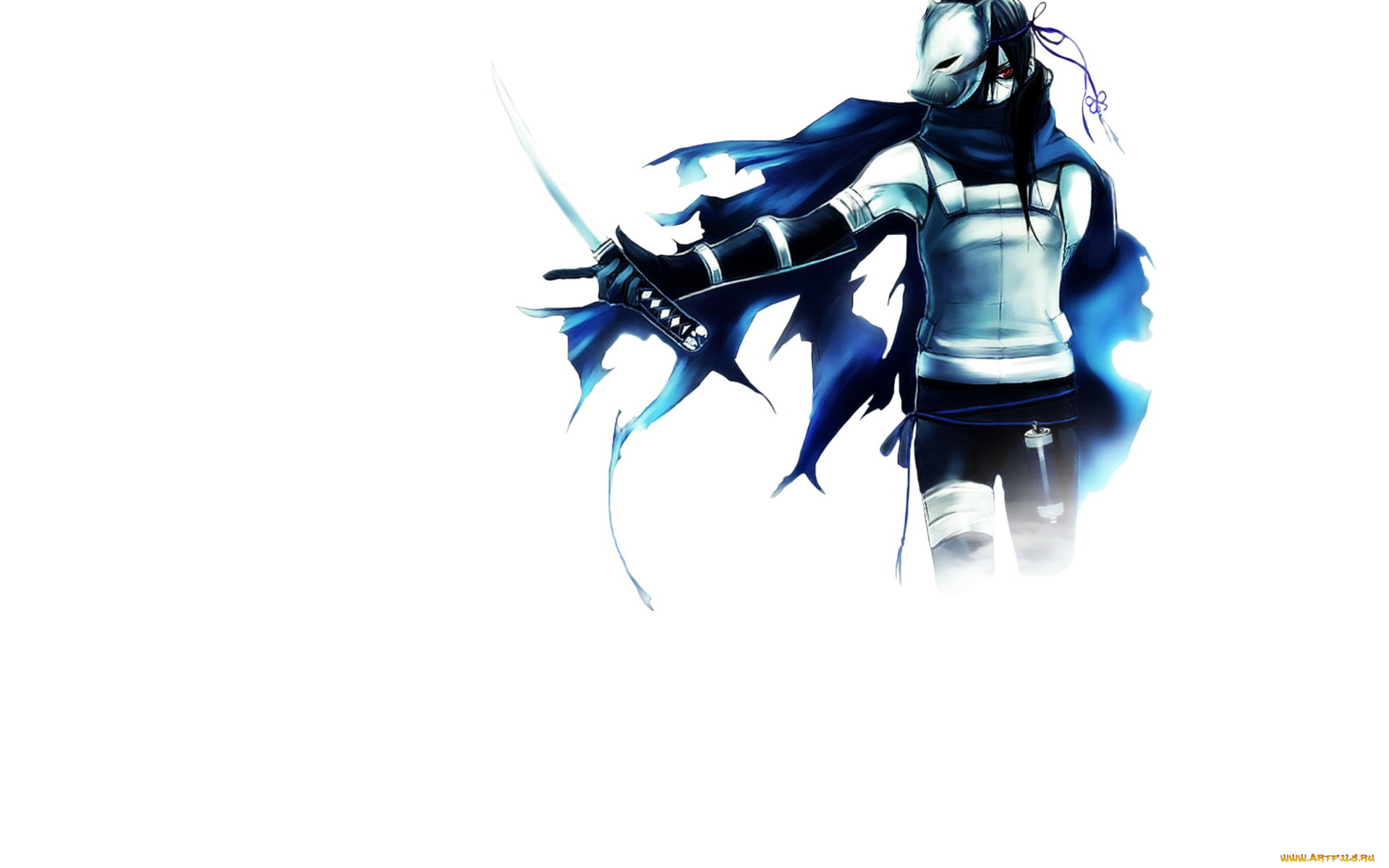 аниме, naruto, шаринган, жилет, плащ, катана, маска, итачи, учиха