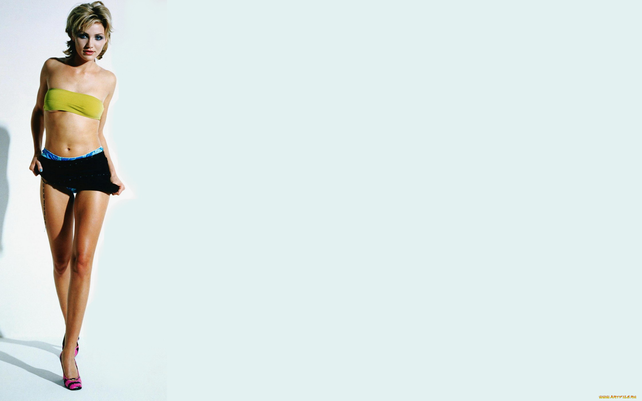 девушки, cameron, diaz, шорты, топ, актриса, блондинка