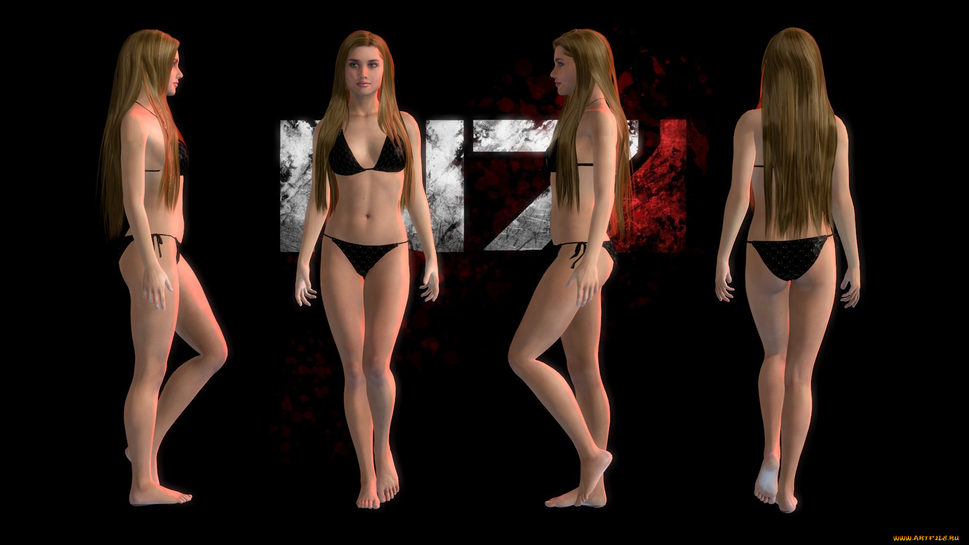 3д, графика, фантазия, , fantasy, фон, взгляд, девушка