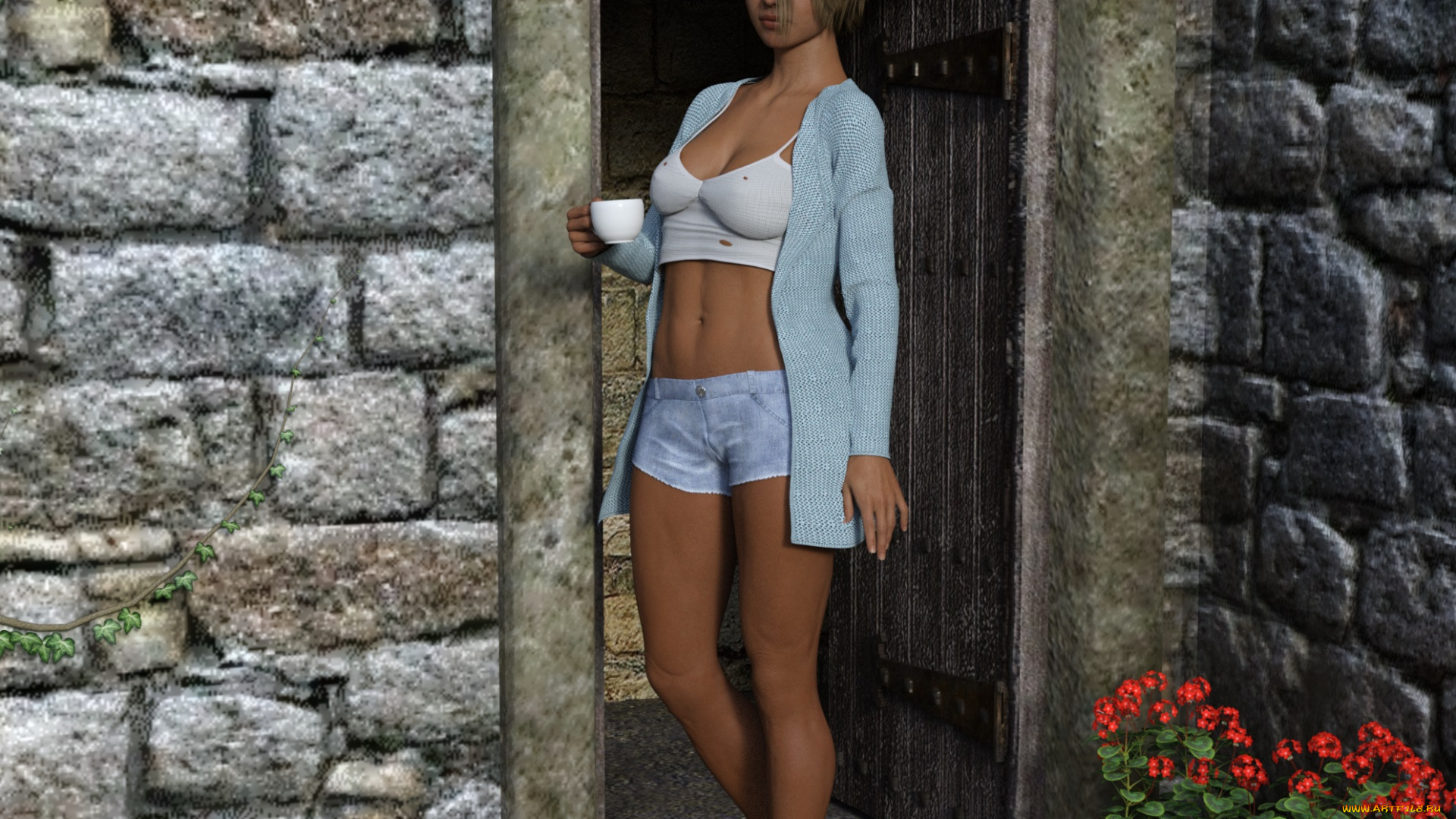 3д, графика, люди, , people, фон, взгляд, девушка