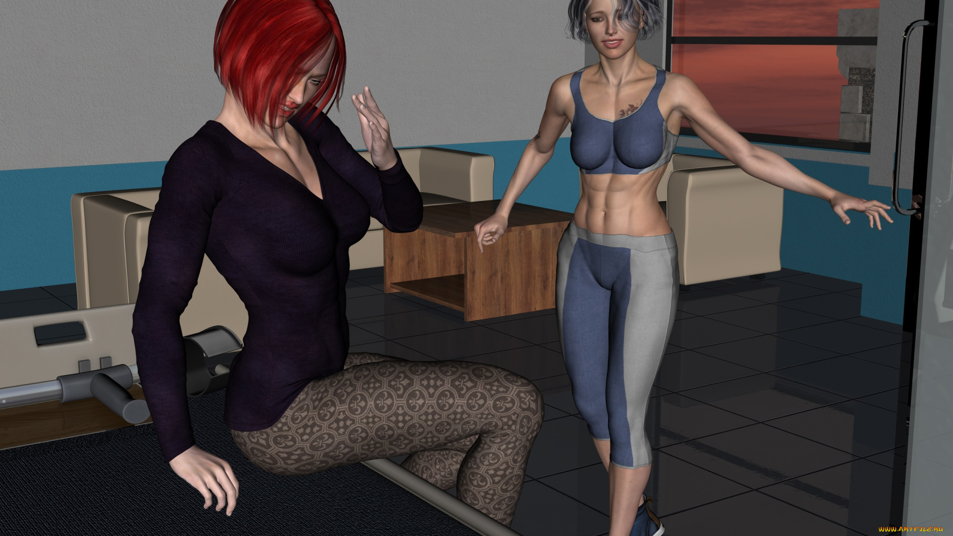 3д, графика, люди, , people, фон, взгляд, девушки