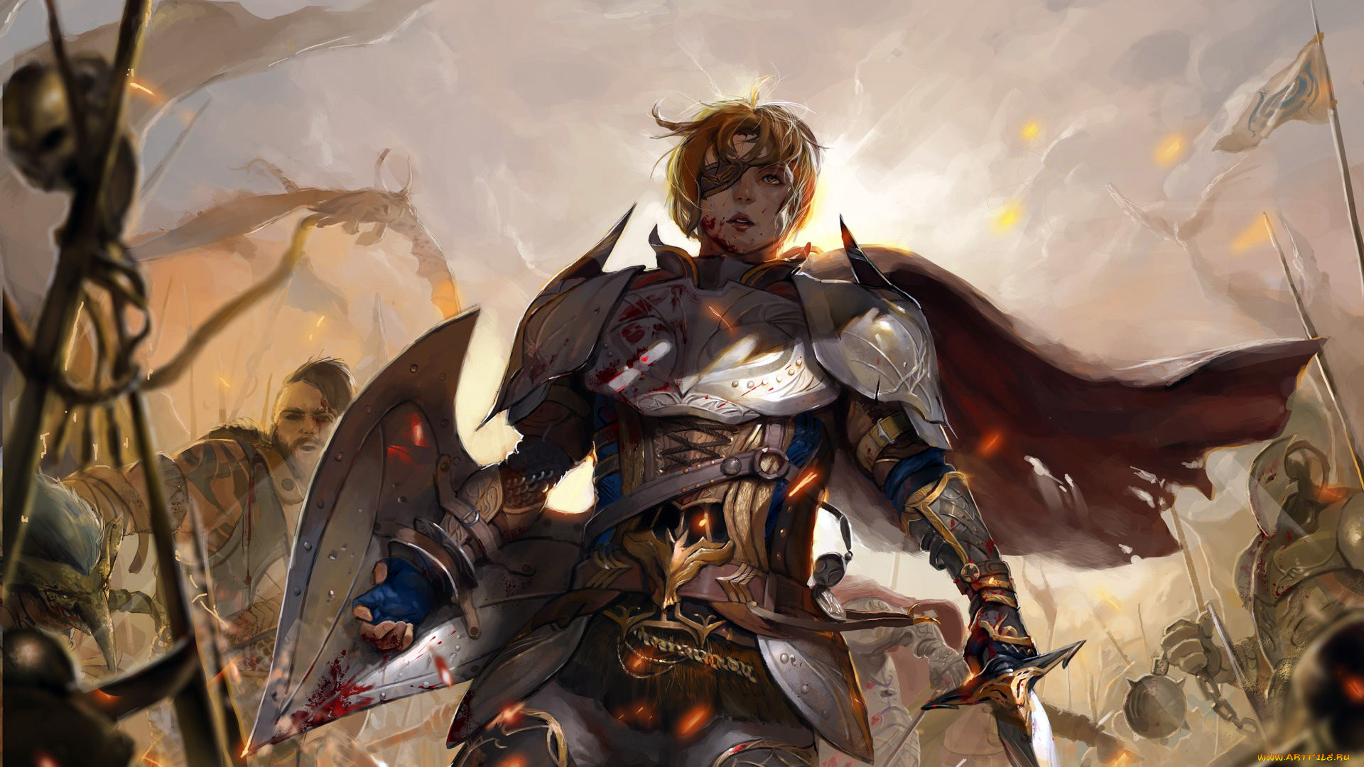 фэнтези, люди, воины