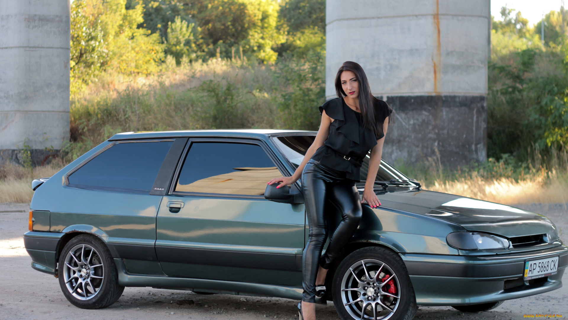 ваз-, 2113, автомобили, -авто, с, девушками, брюнетка, девушка, лада, ваз-, 2113, автомобиль