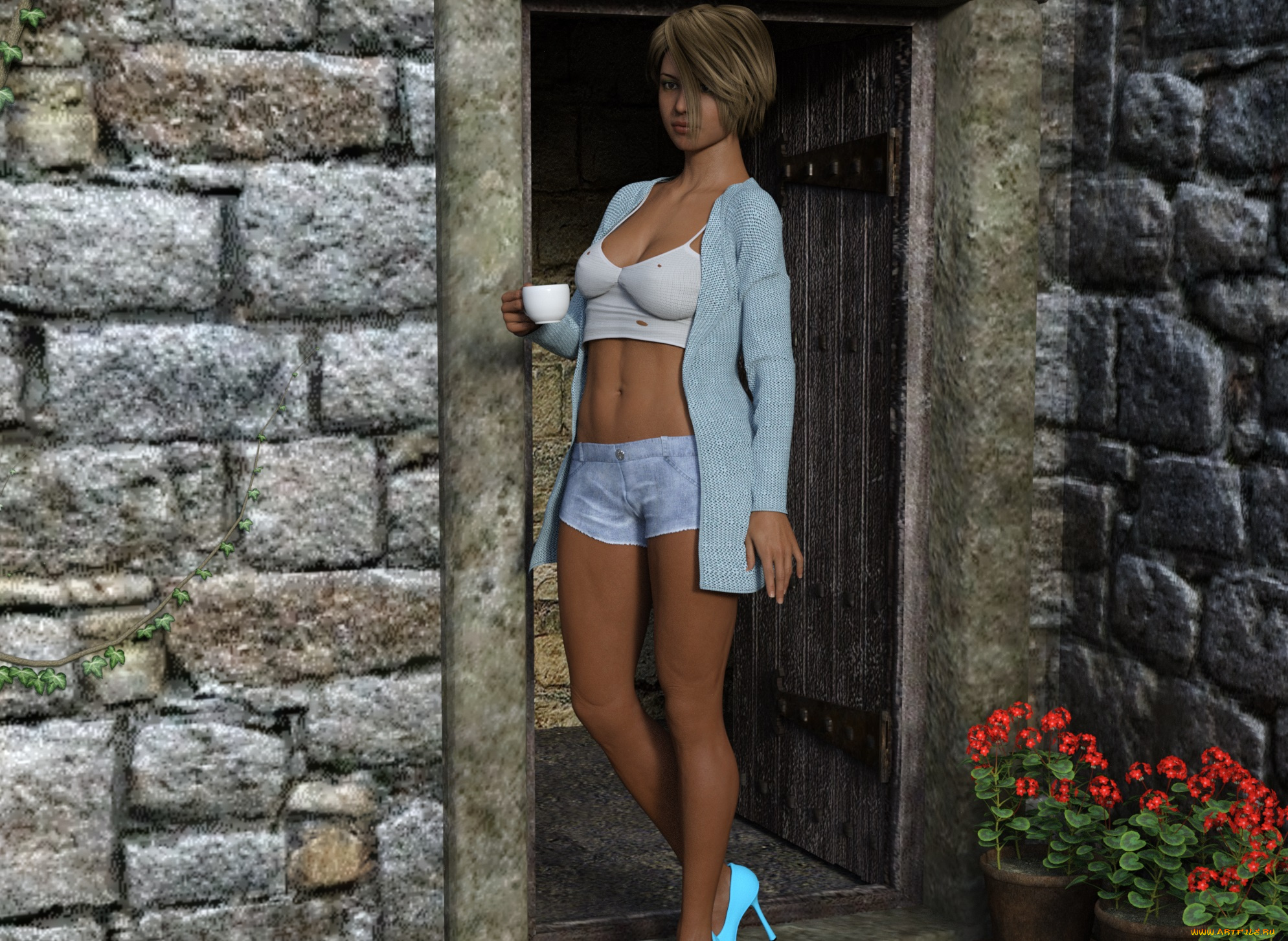 3д, графика, люди, , people, фон, взгляд, девушка