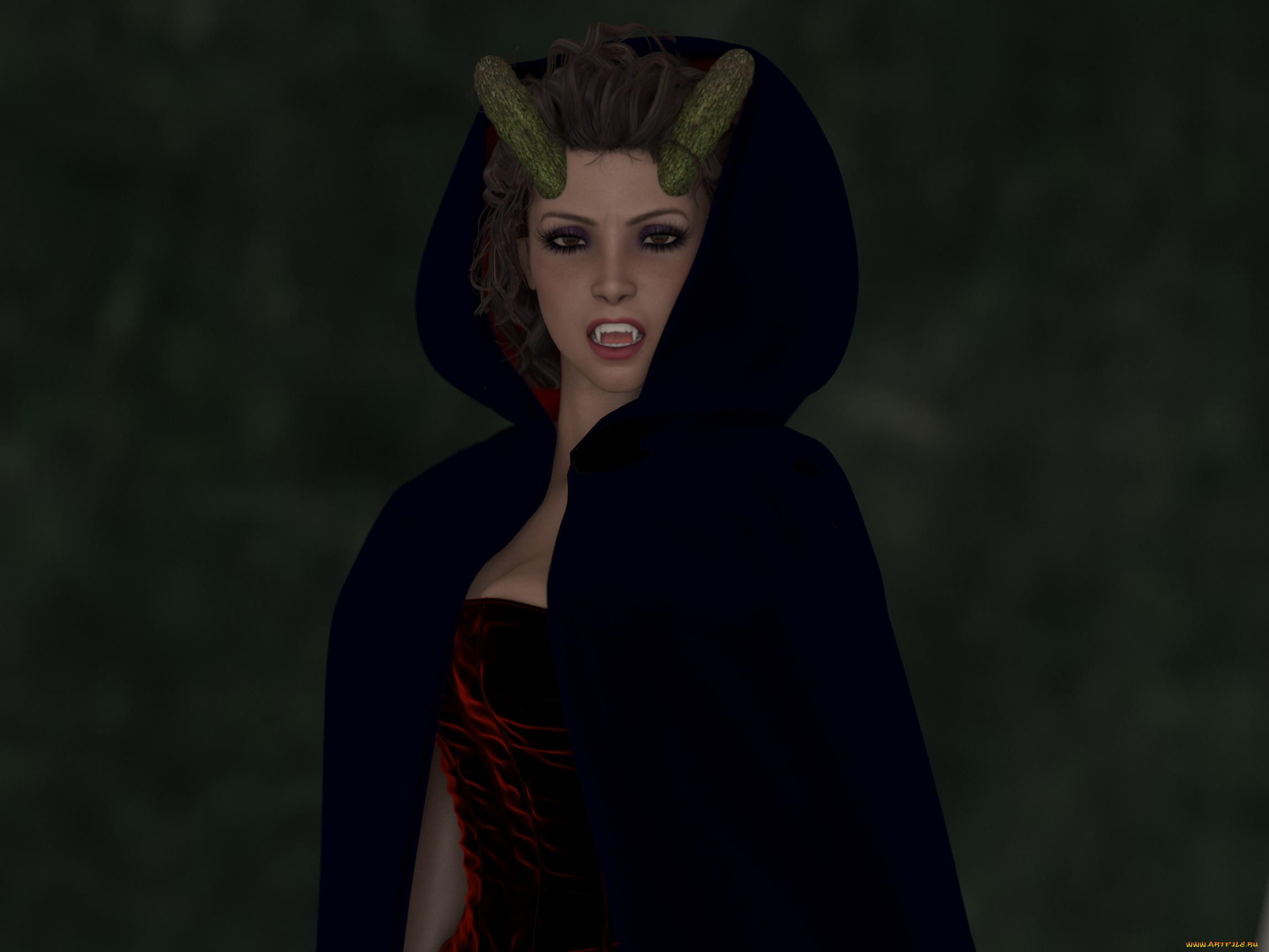 3д, графика, существа, , creatures, фон, взгляд, девушка