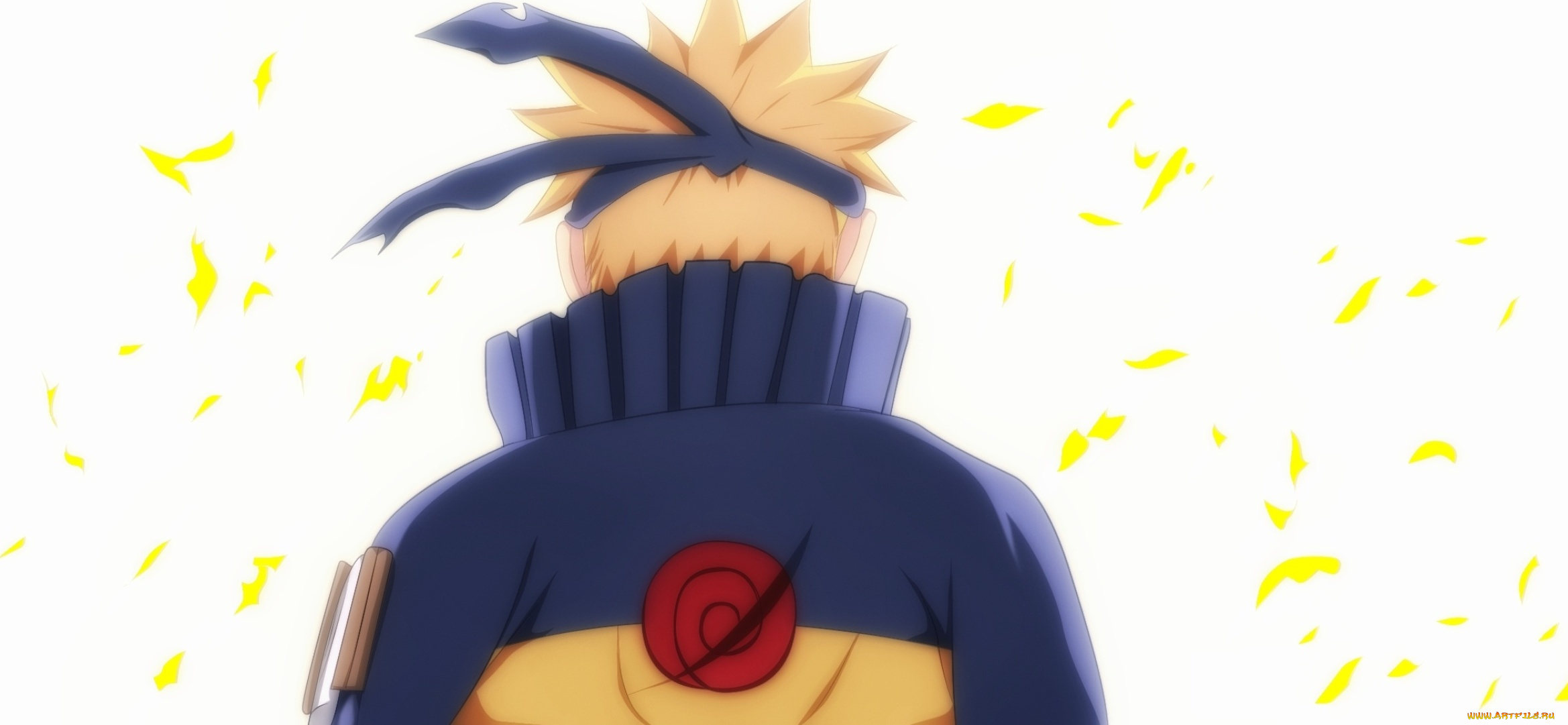аниме, naruto, наруто, узумаки, спина, лепестки