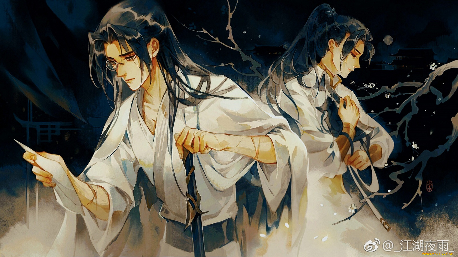 аниме, jianghu, ye, yu, , artbook, парни