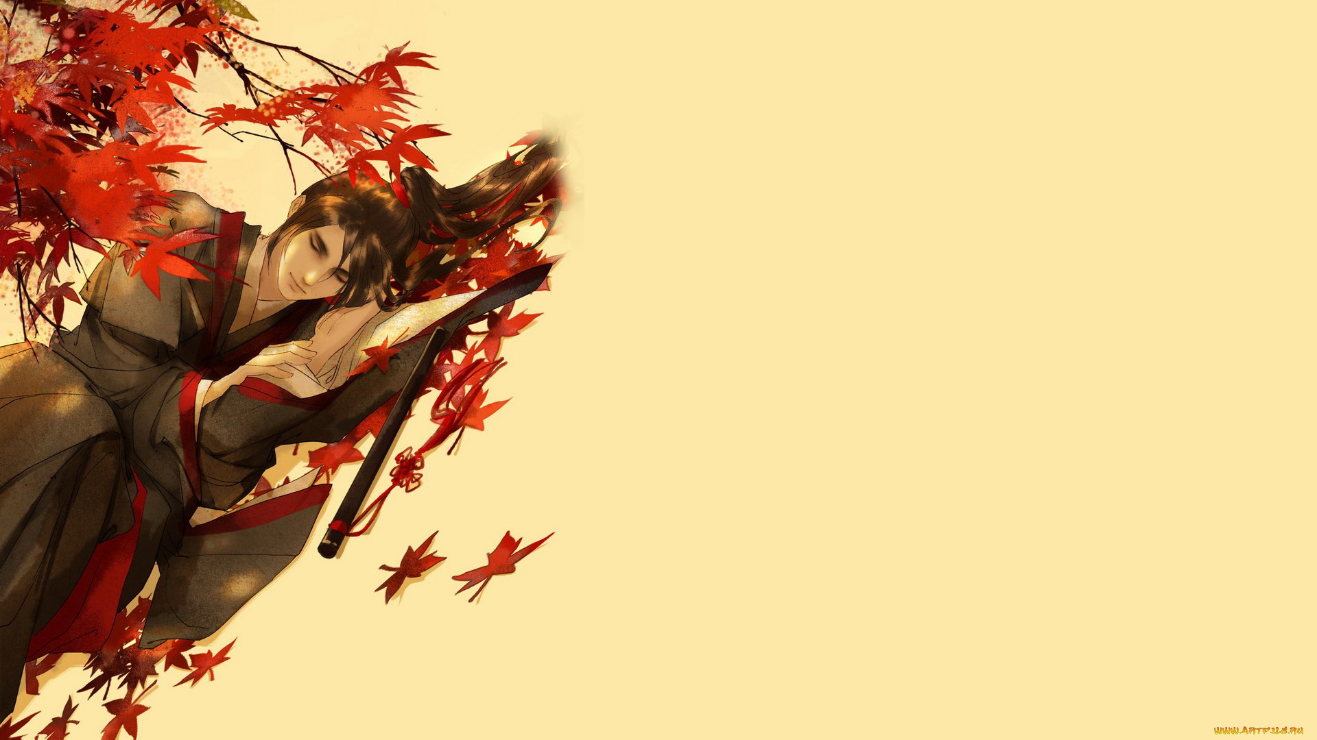 аниме, mo, dao, zu, shi, вэй, усянь, листья