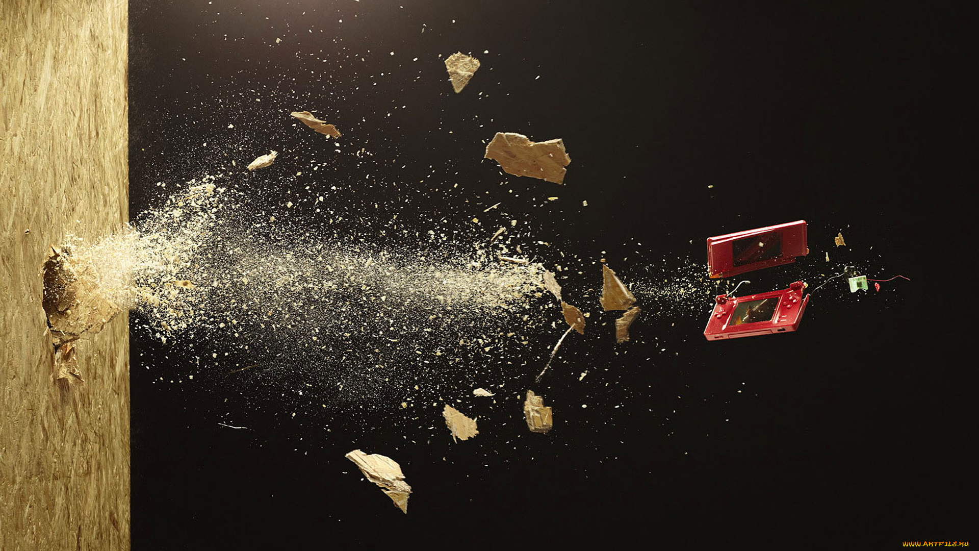 разное, -, другое, дыра, осколки, телефон