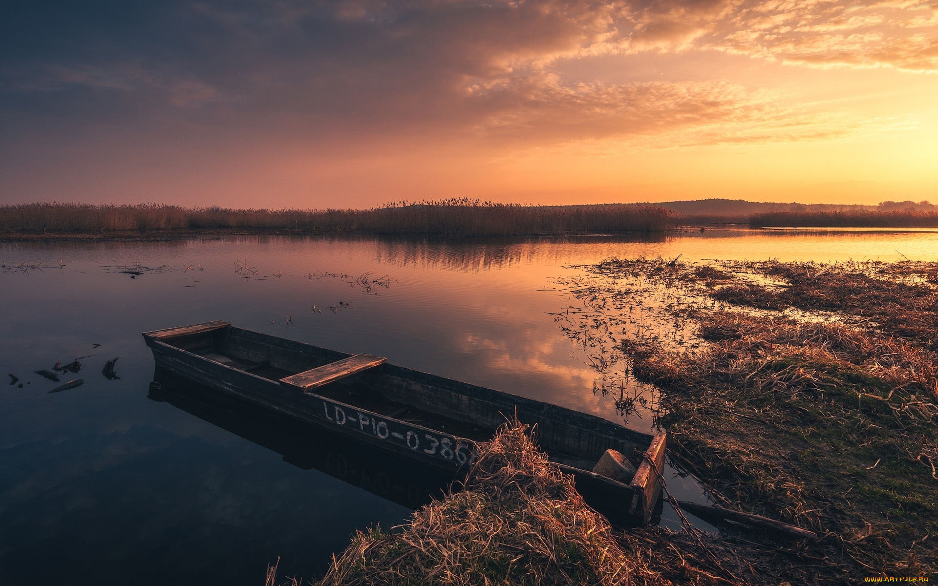 корабли, лодки, , шлюпки, закат, лодка, река