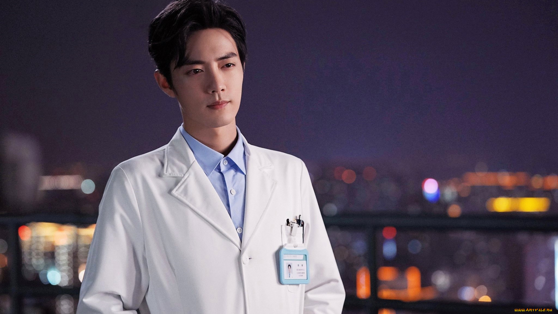 кино, фильмы, the, oath, of, love, гу, вэй, врач, халат, крыша, закат