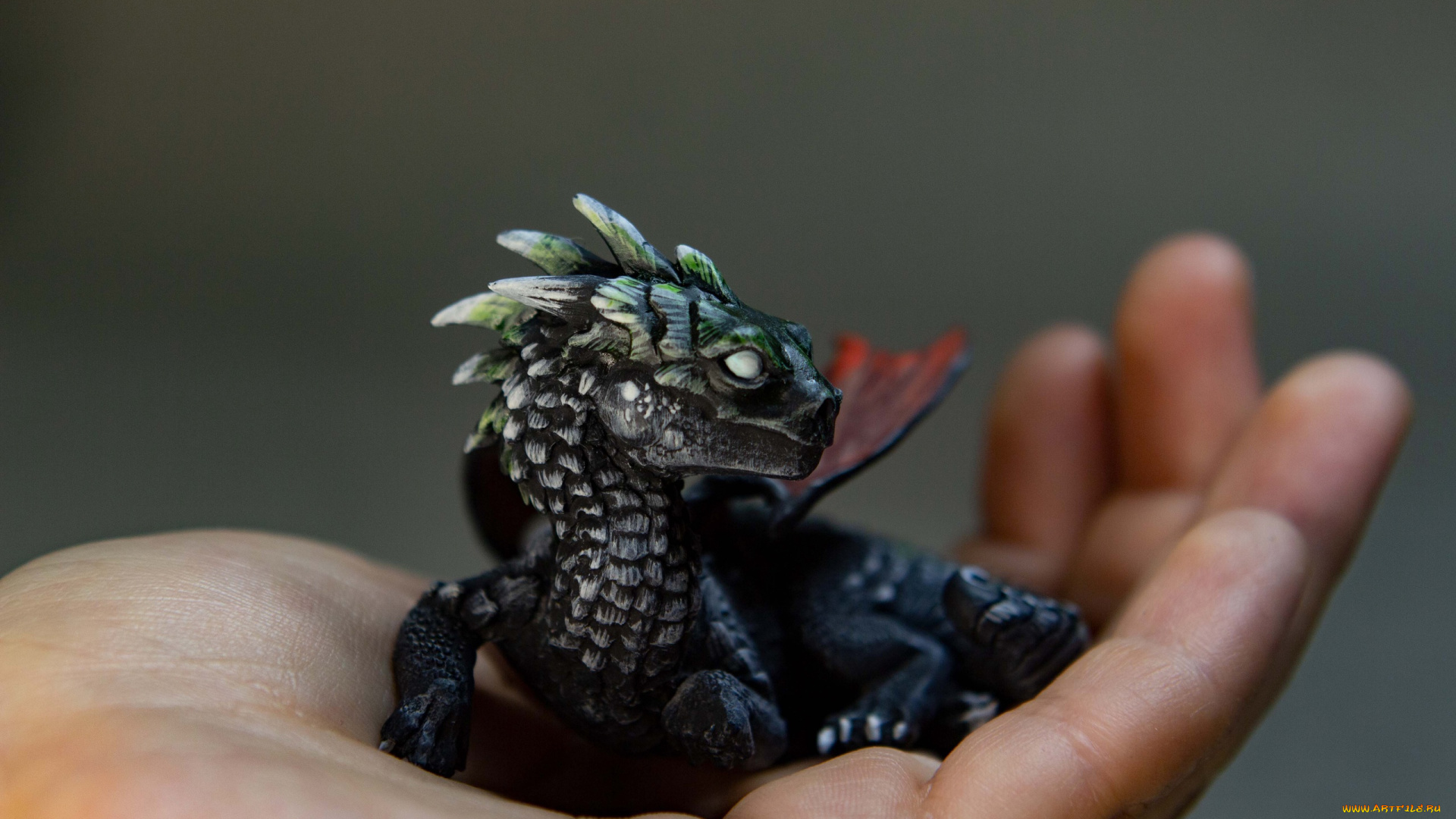 разное, игрушки, рука, дракончик