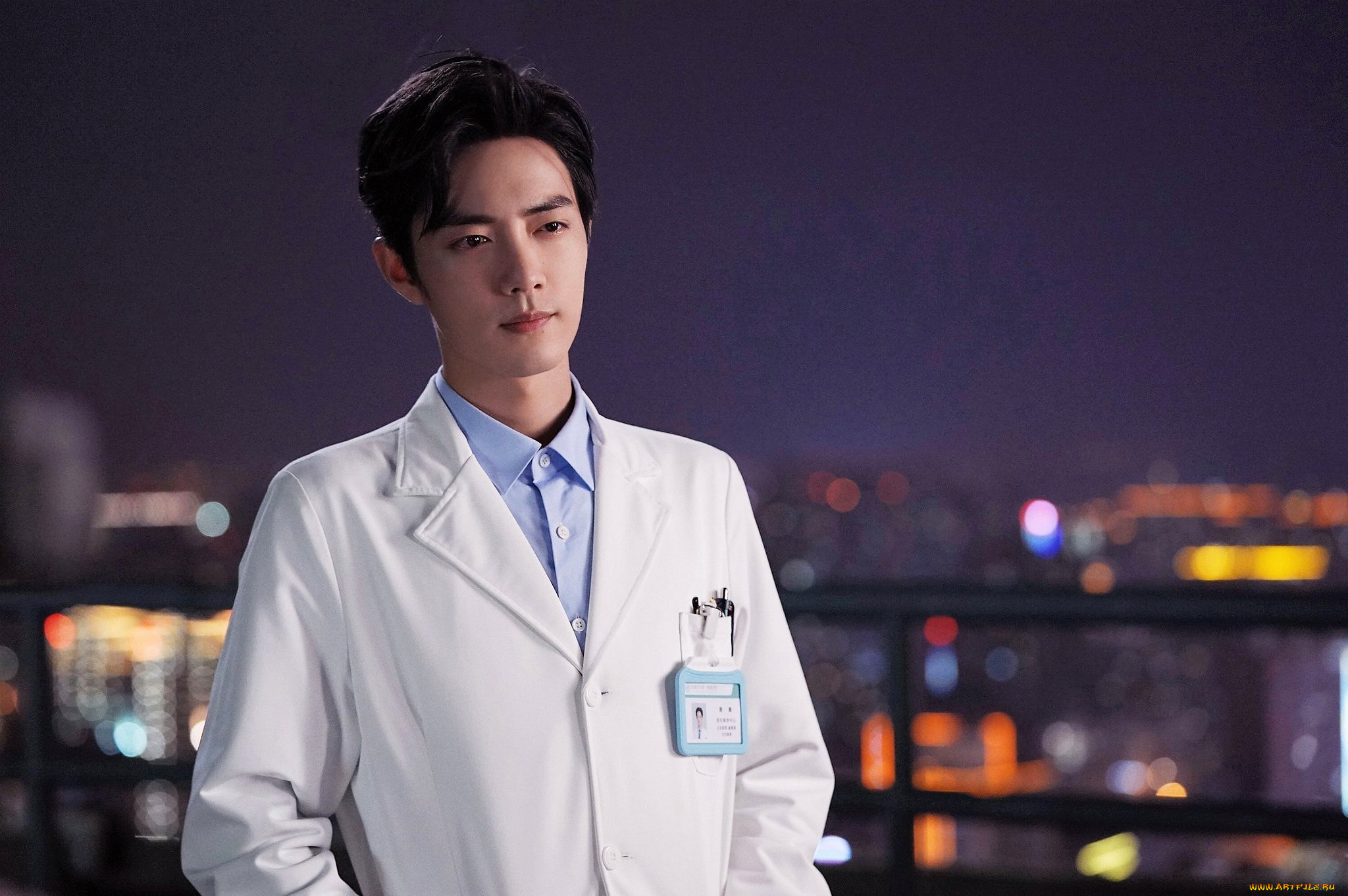 кино, фильмы, the, oath, of, love, гу, вэй, врач, халат, крыша, закат