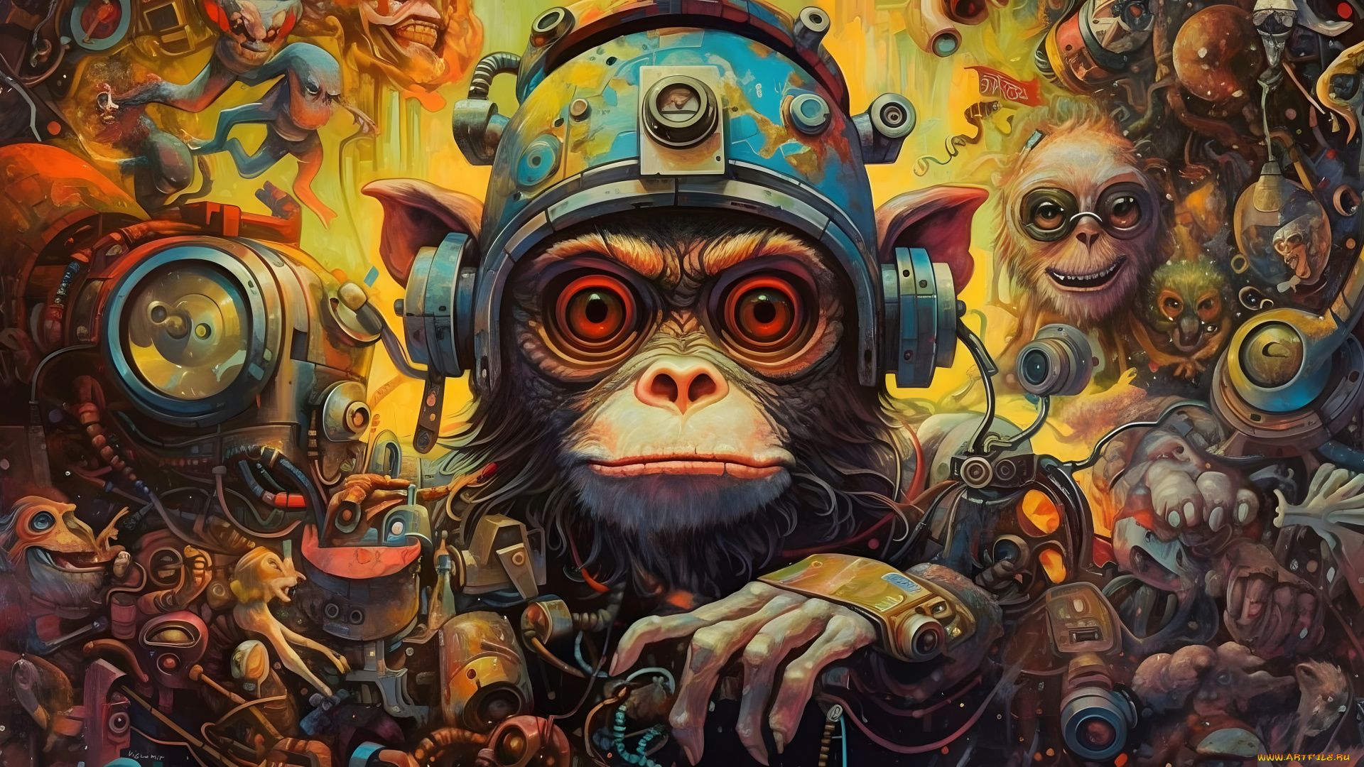 фэнтези, роботы, , киборги, , механизмы, животное, киборг