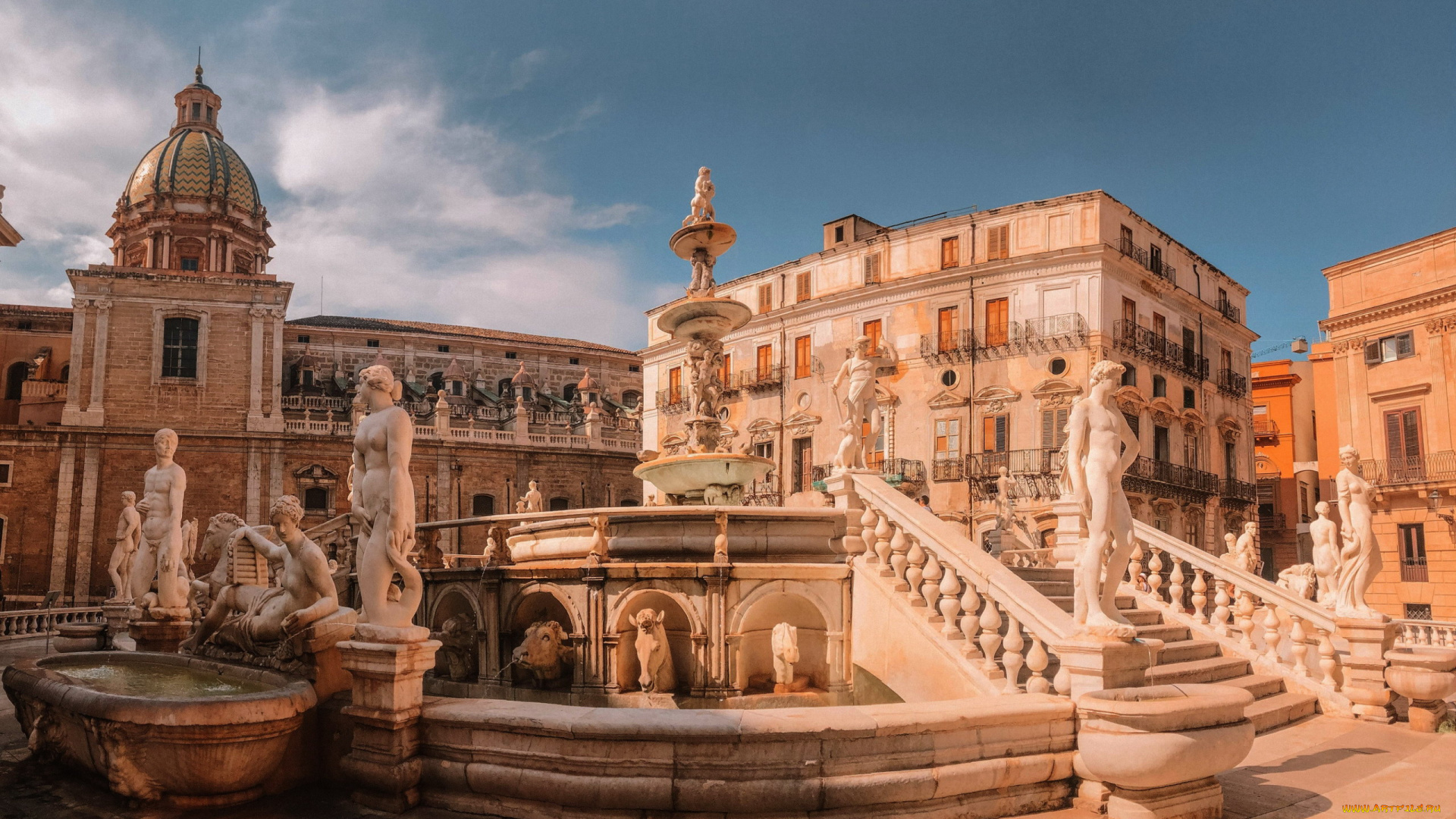 the, praetorian, fountain, , palermo, italy, города, -, фонтаны, the, praetorian, fountain, palermo