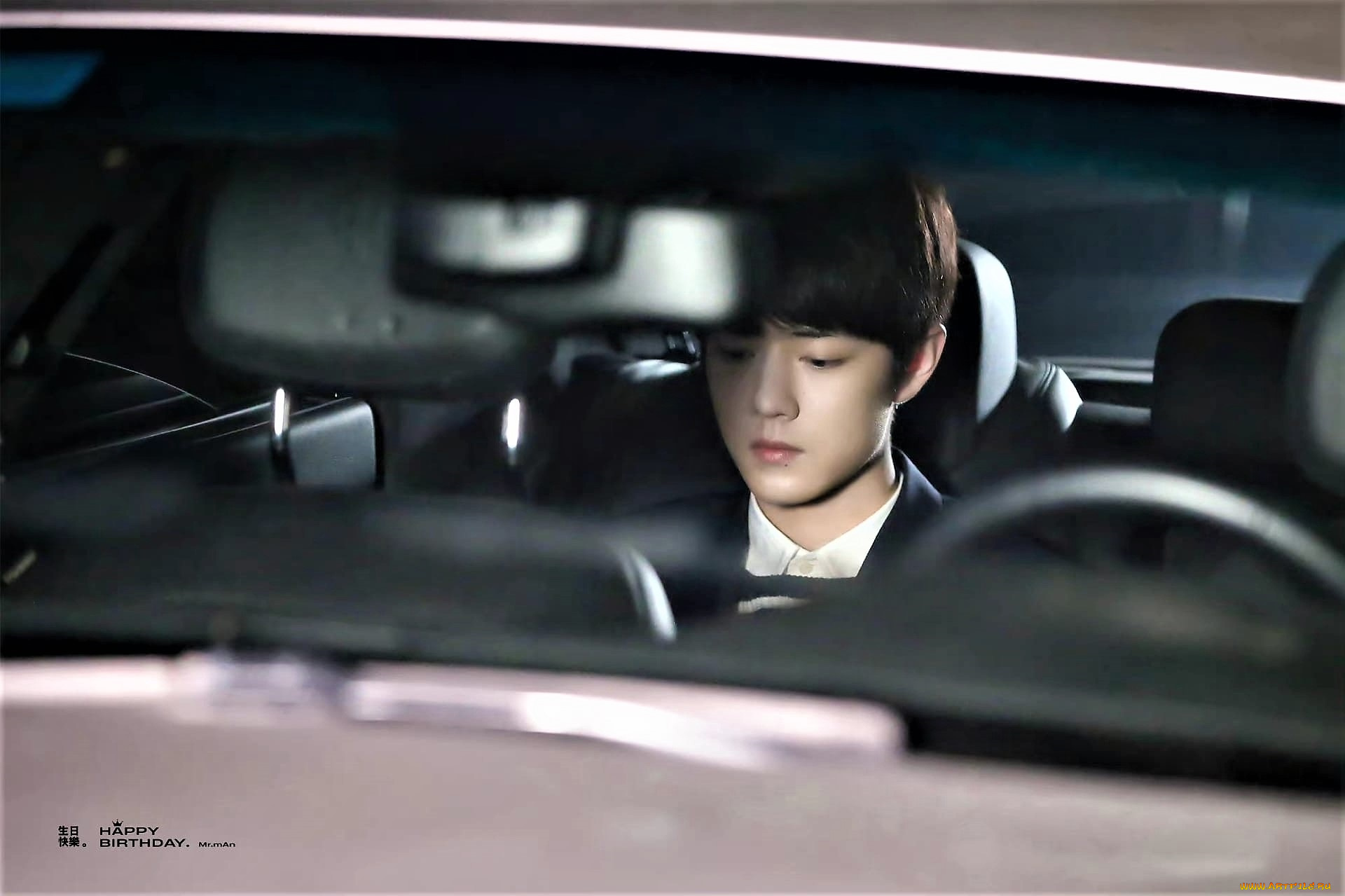 мужчины, xiao, zhan, актер, лицо, машина