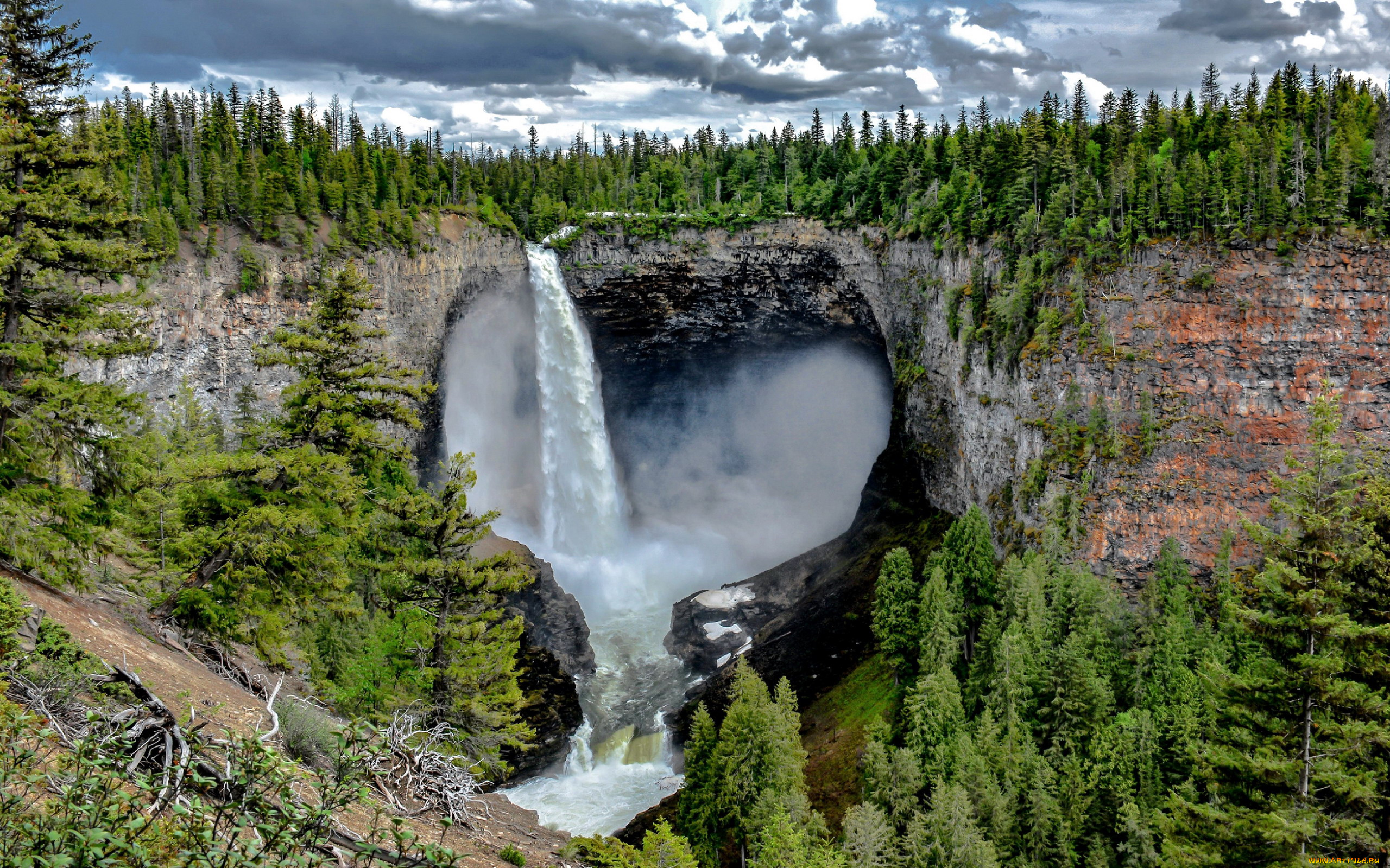 helmcken, waterfall, canada, природа, водопады, helmcken, waterfall