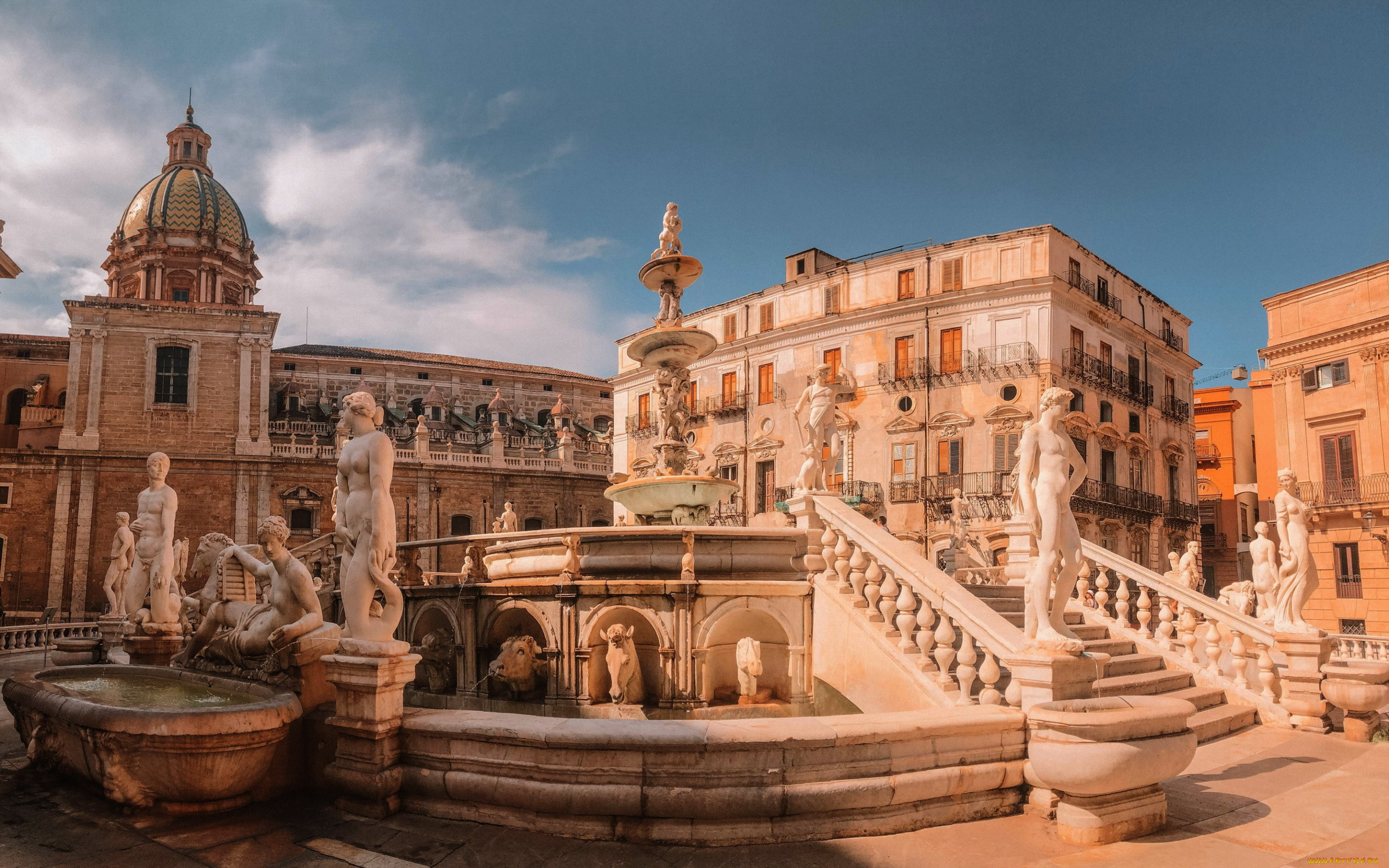 the, praetorian, fountain, , palermo, italy, города, -, фонтаны, the, praetorian, fountain, palermo