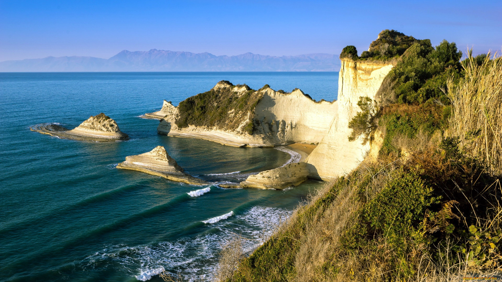 mediterranean, coast, of, greece, природа, побережье, mediterranean, coast, of, greece